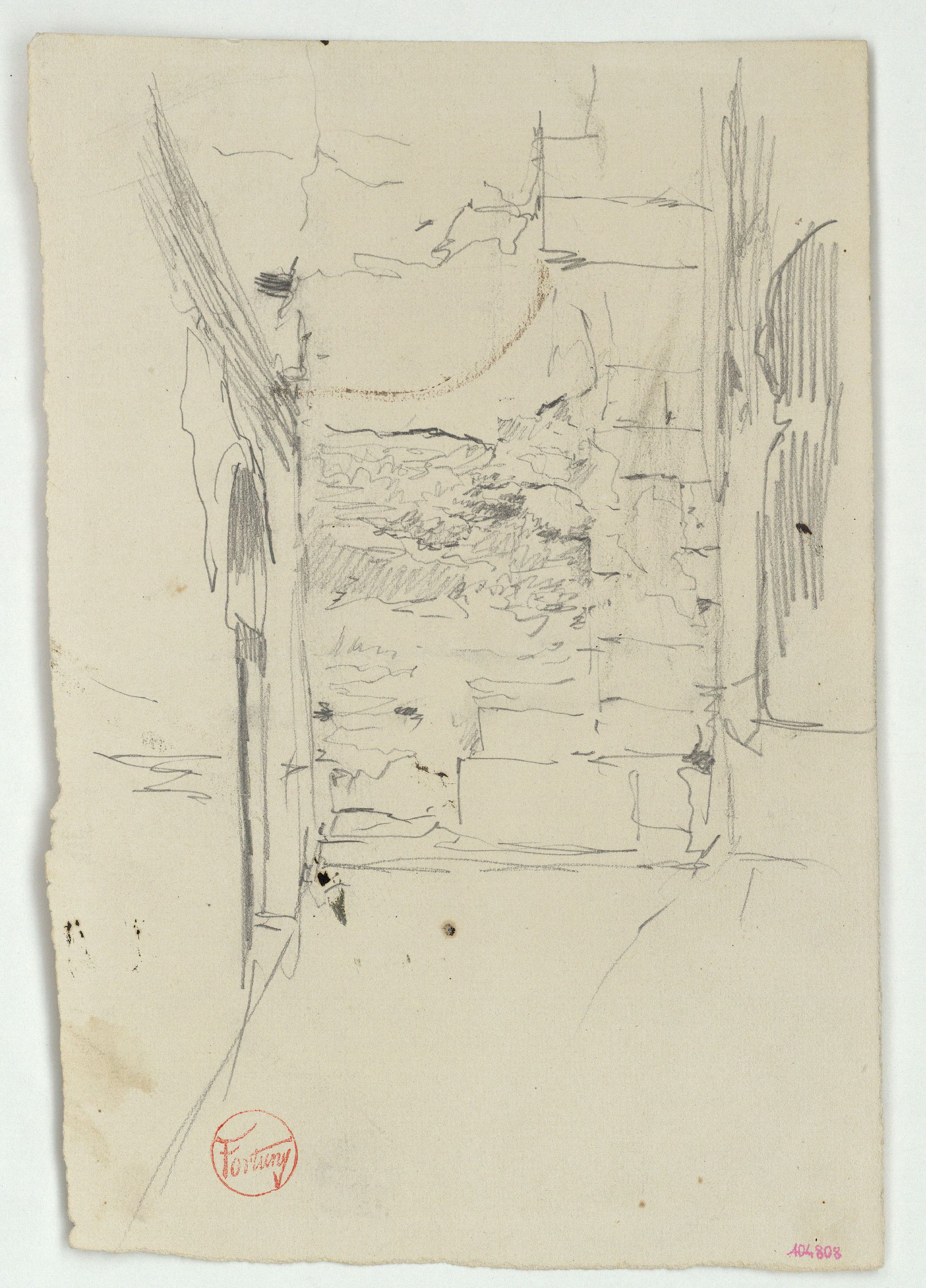 image for: Marià Fortuny - Estudi per al quadre «L&#039;esmolador de sabres» - Cap a 1872