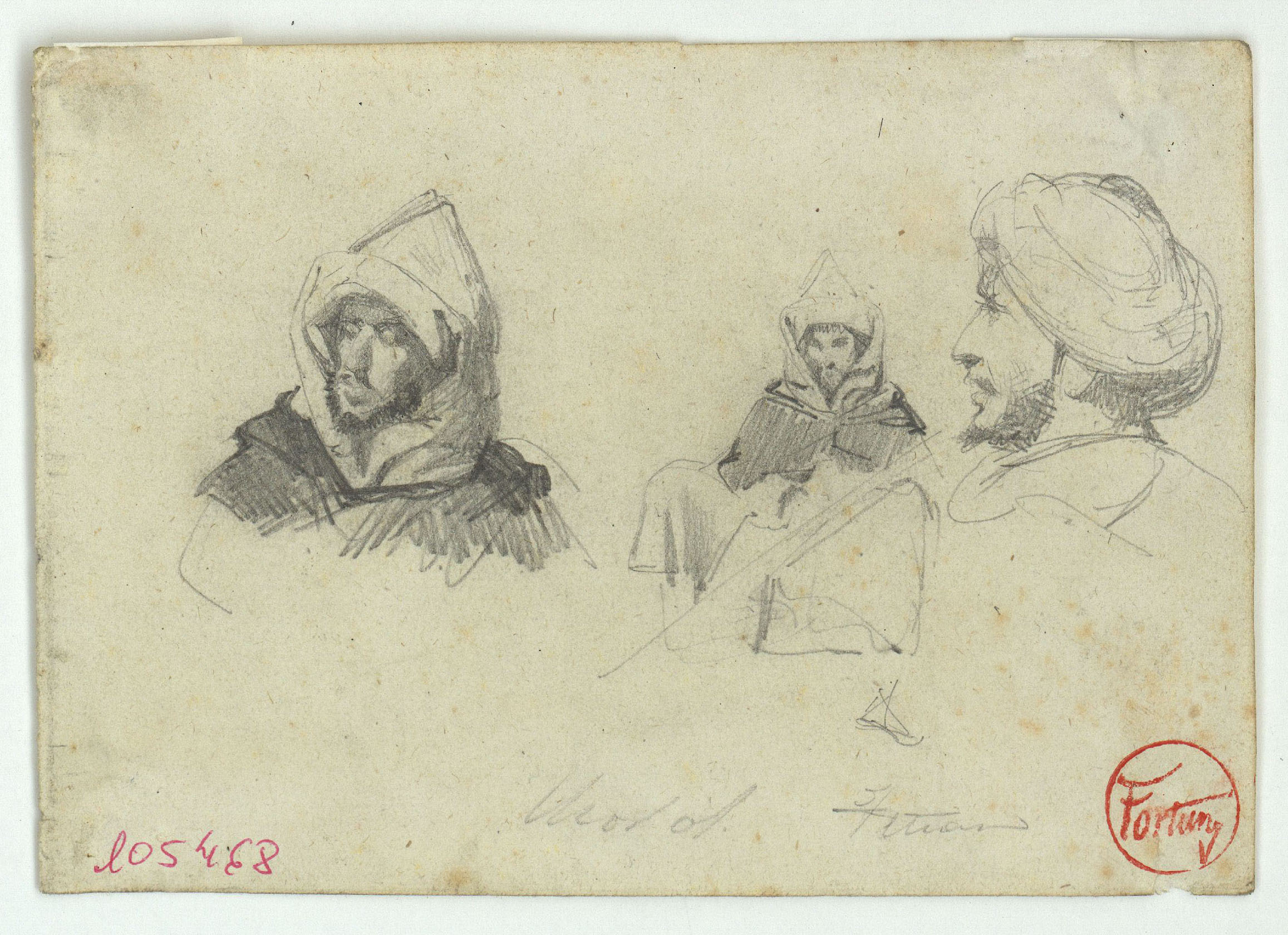 image for: Marià Fortuny - Bustos de marroquins - Cap a 1860-1862