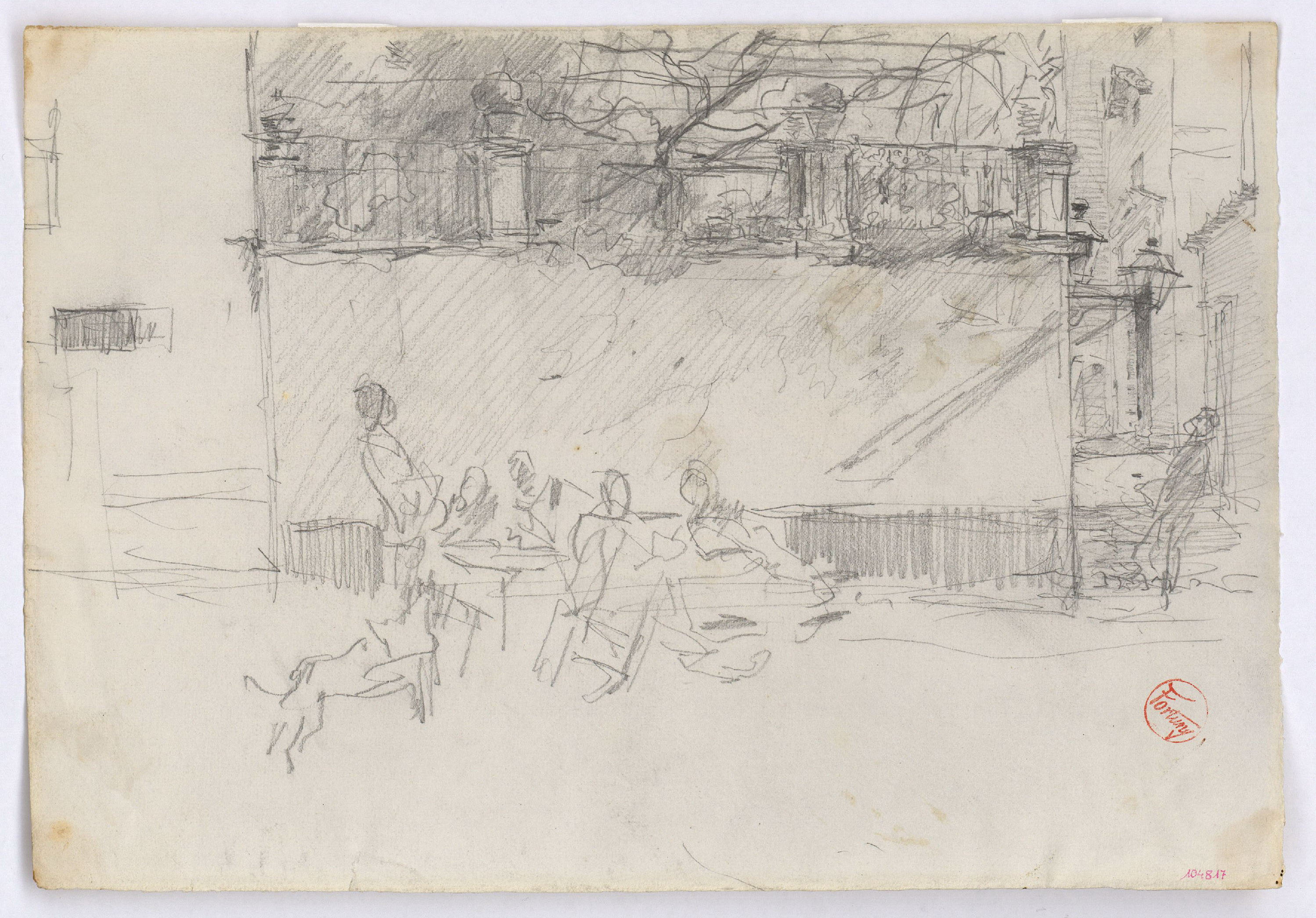 image for: Marià Fortuny - Estudi per al quadre «Dinar a l&#039;Alhambra» - Cap a 1872