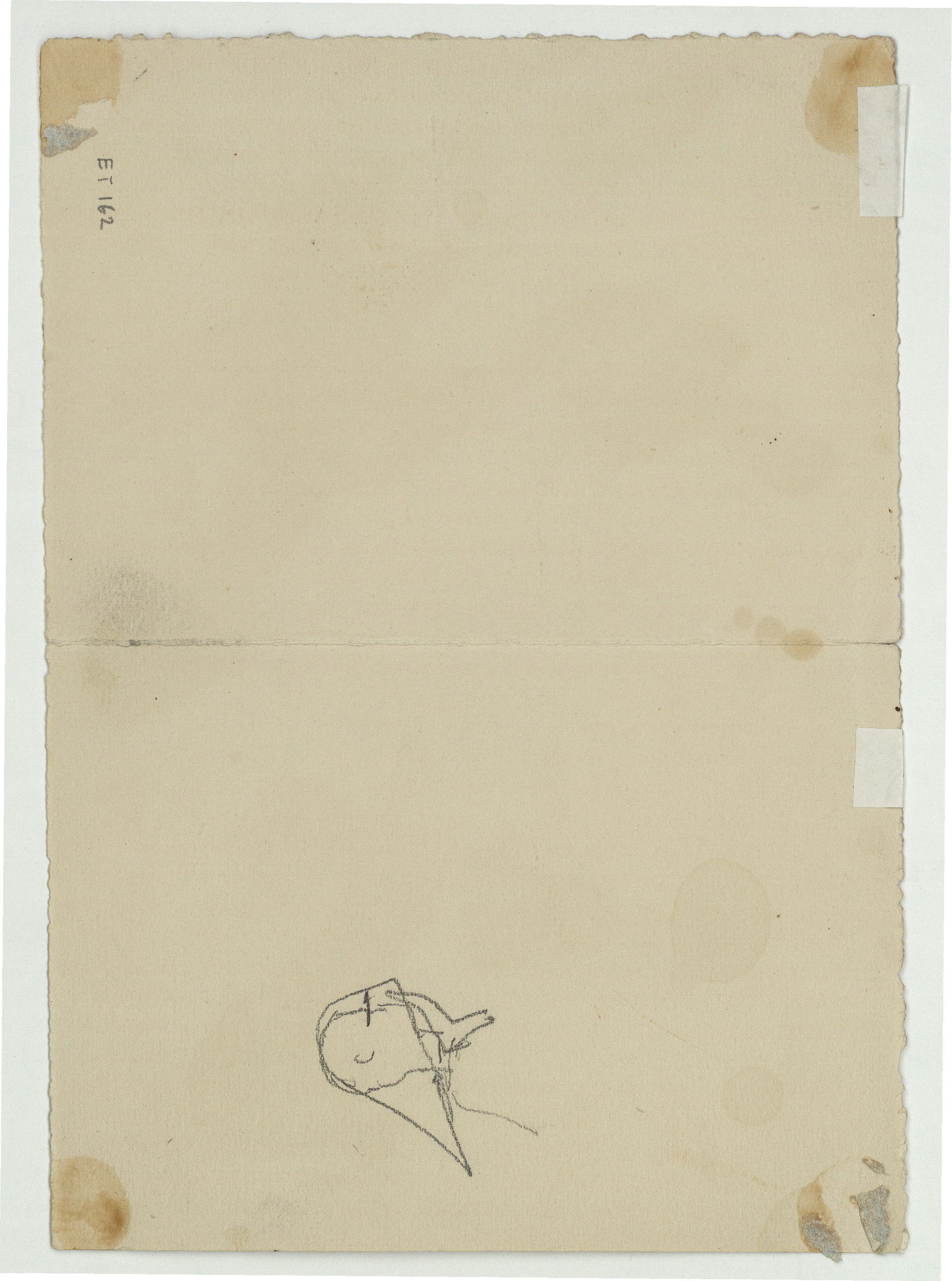 image for: Marià Fortuny - Estudi per al quadre «L&#039;esmolador de sabres» (anvers) / Croquis de casc (revers) - Cap a 1872 [1]