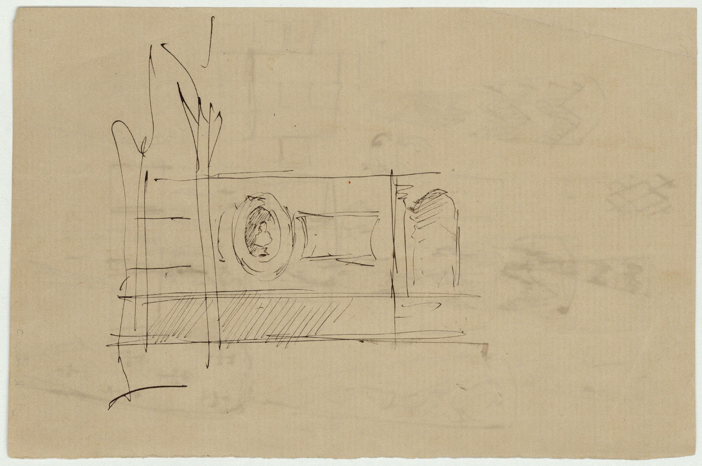 image for: Marià Fortuny - Escuts (anvers) / Mur amb nínxols (revers) - Cap a 1867-1872 [1]