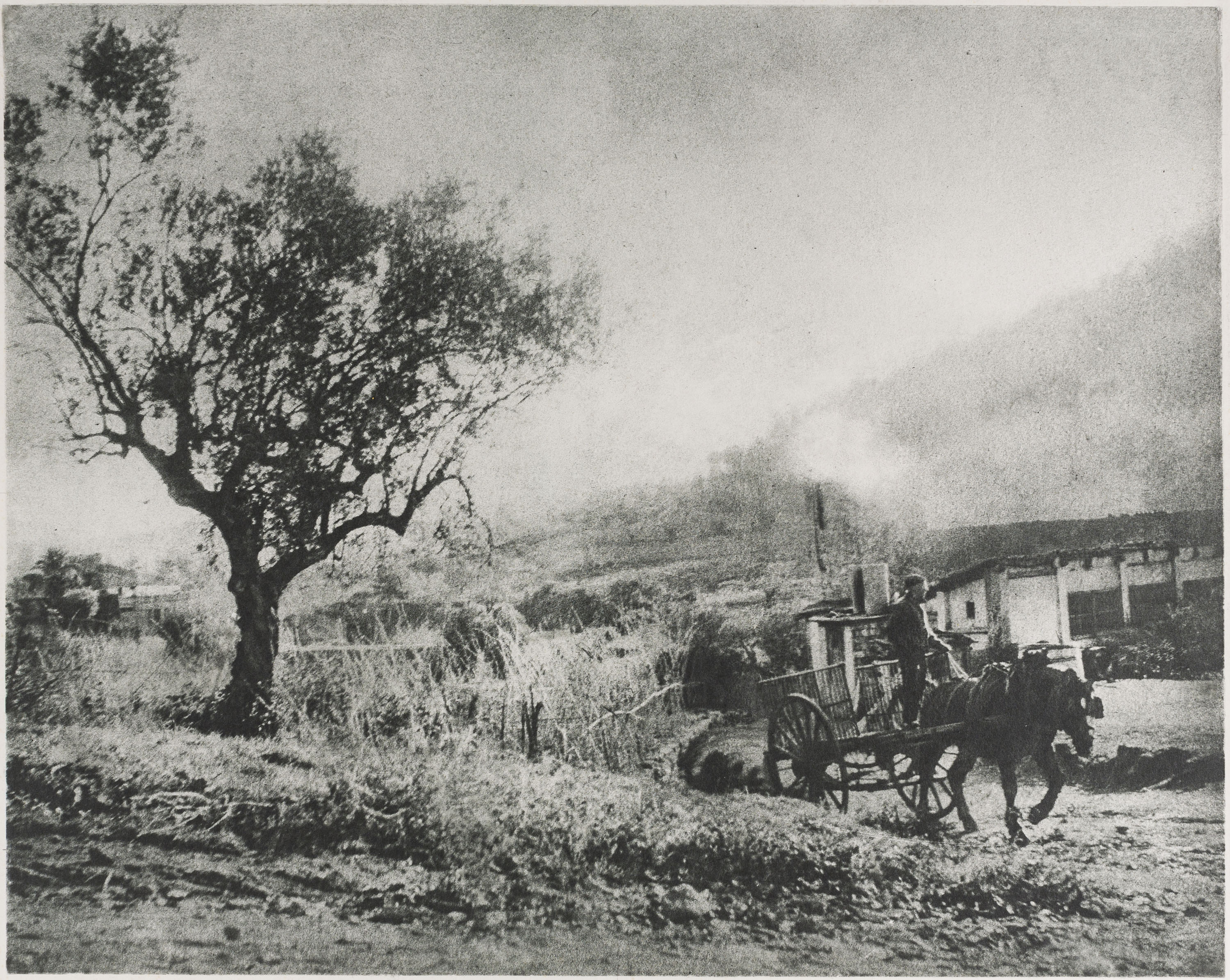 image for: Josep Maria Casals i Ariet - Paisatge amb carro - No datat