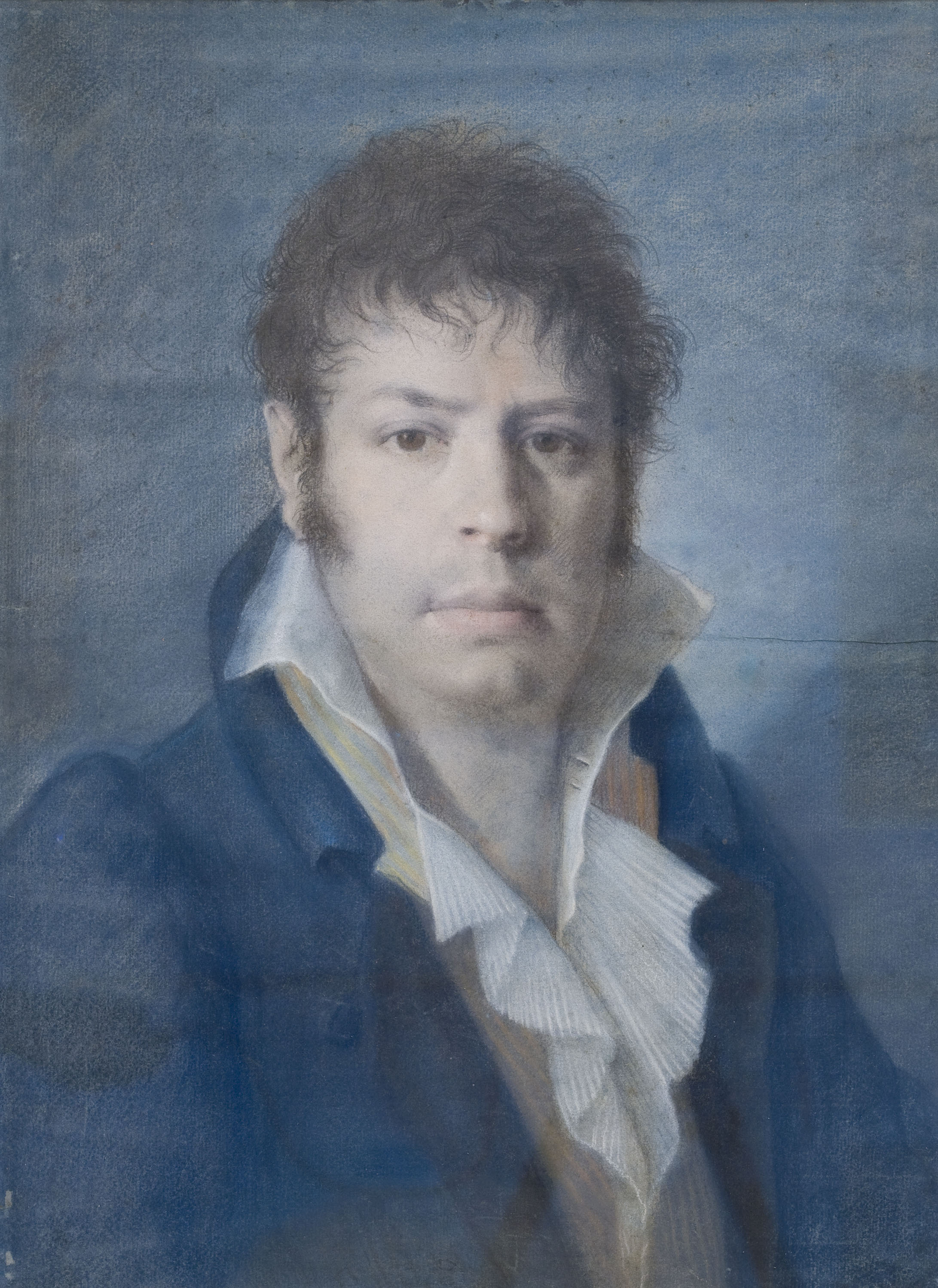 image for: Vicente Rodes - Retrat de jove amb levita blava - Cap a 1820