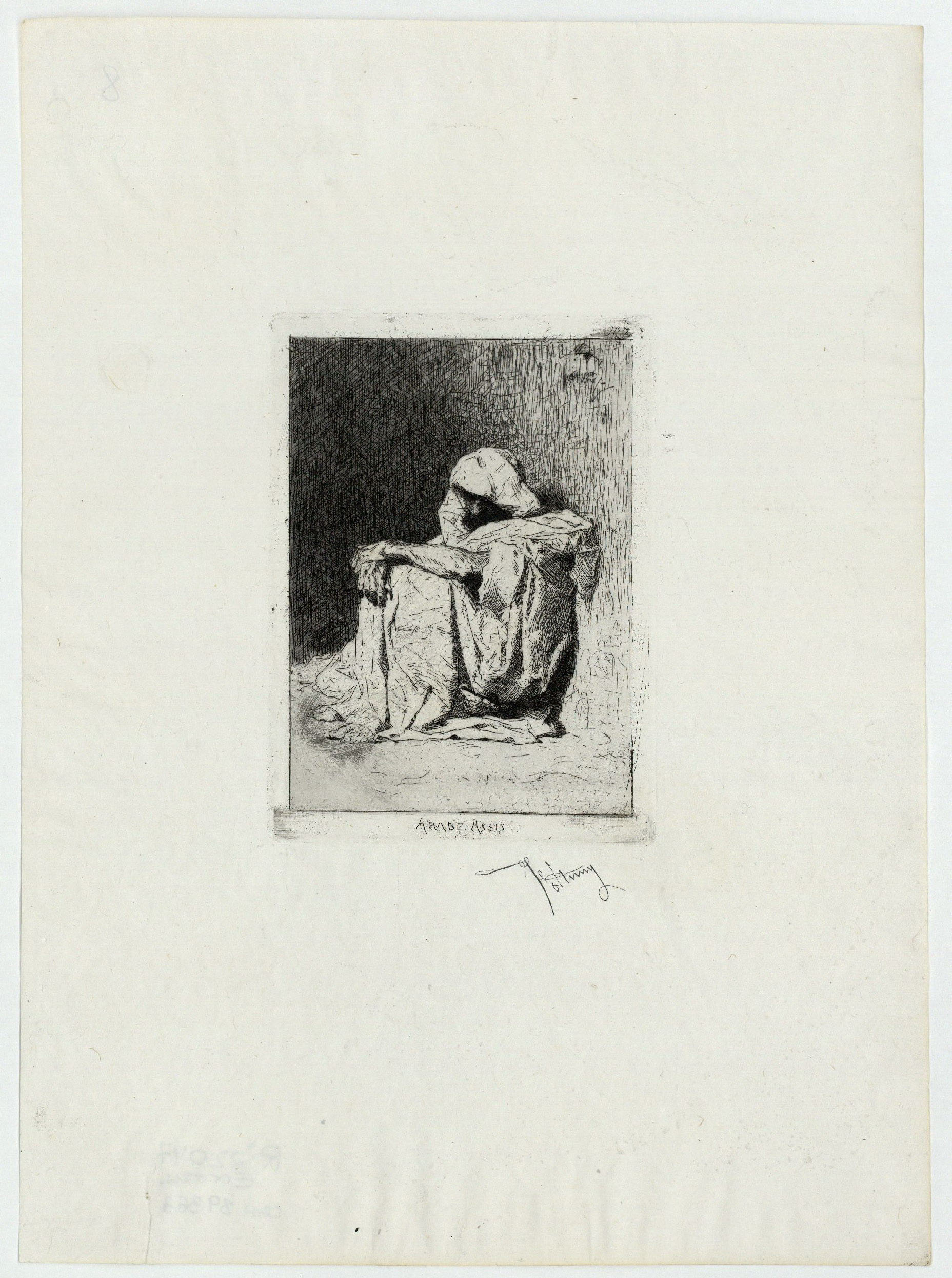 image for: Marià Fortuny - Arabe assis (Àrab assegut) - [no-dating]