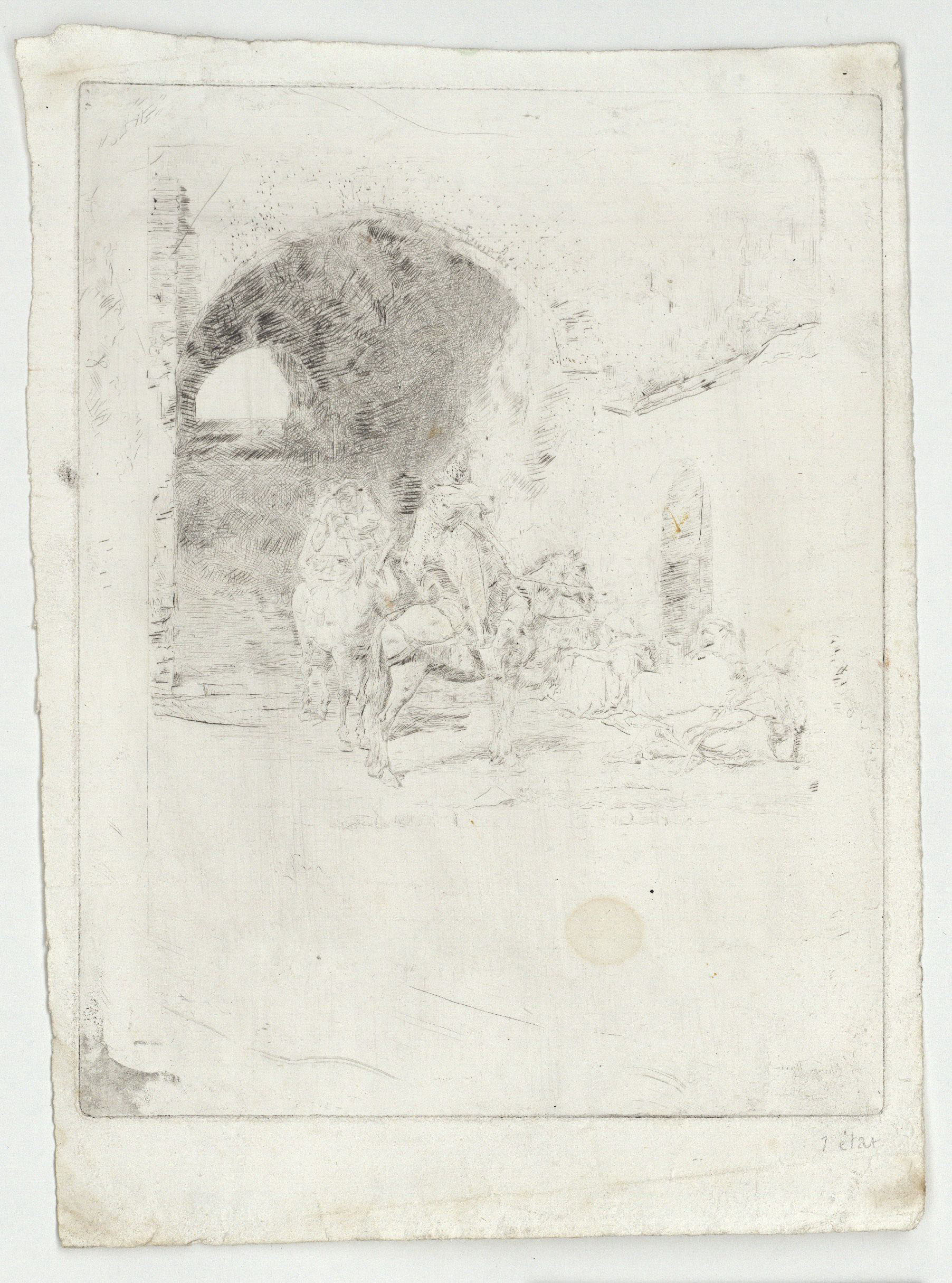 image for: Marià Fortuny - Guàrdia de la qasba a Tetuan - Cap a 1861