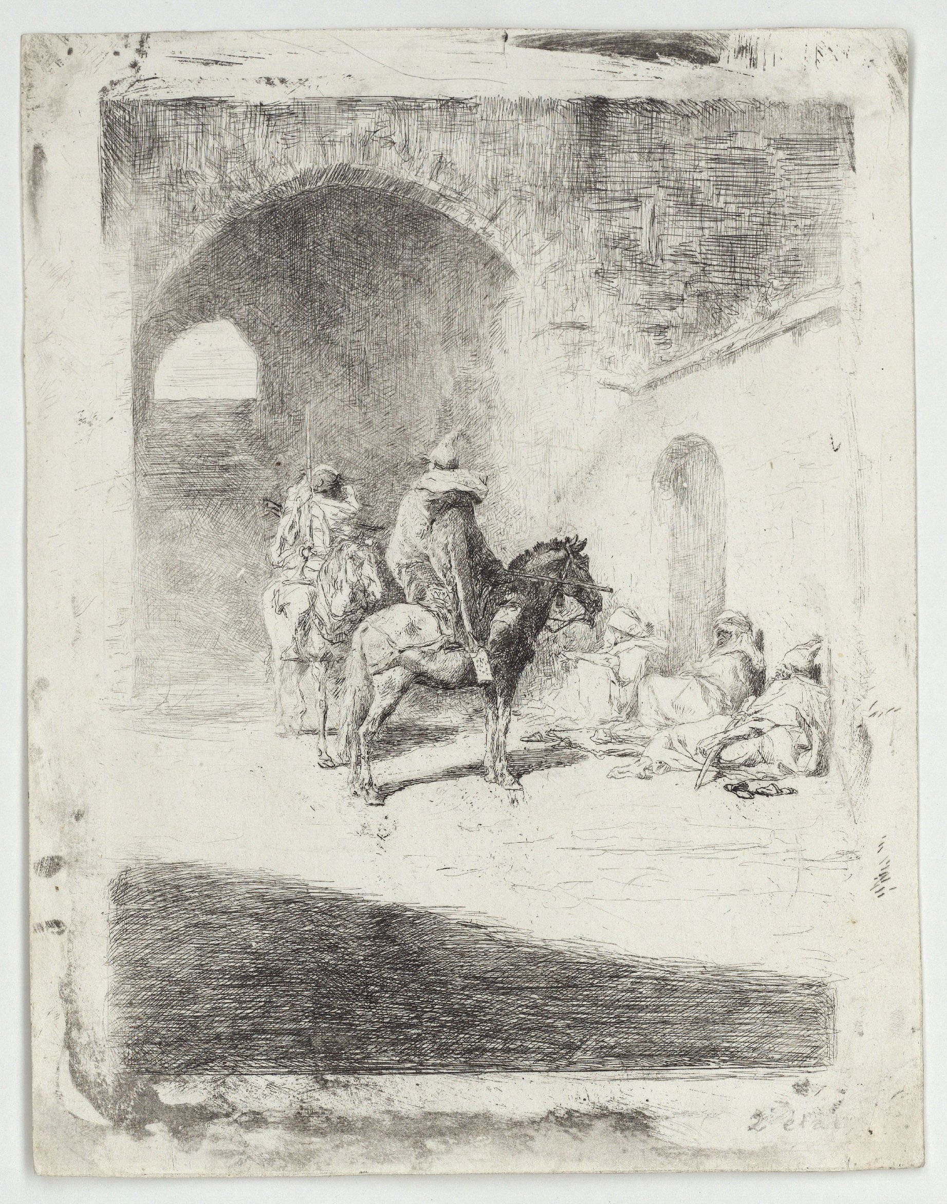 image for: Marià Fortuny - Guàrdia de la qasba a Tetuan - Cap a 1861