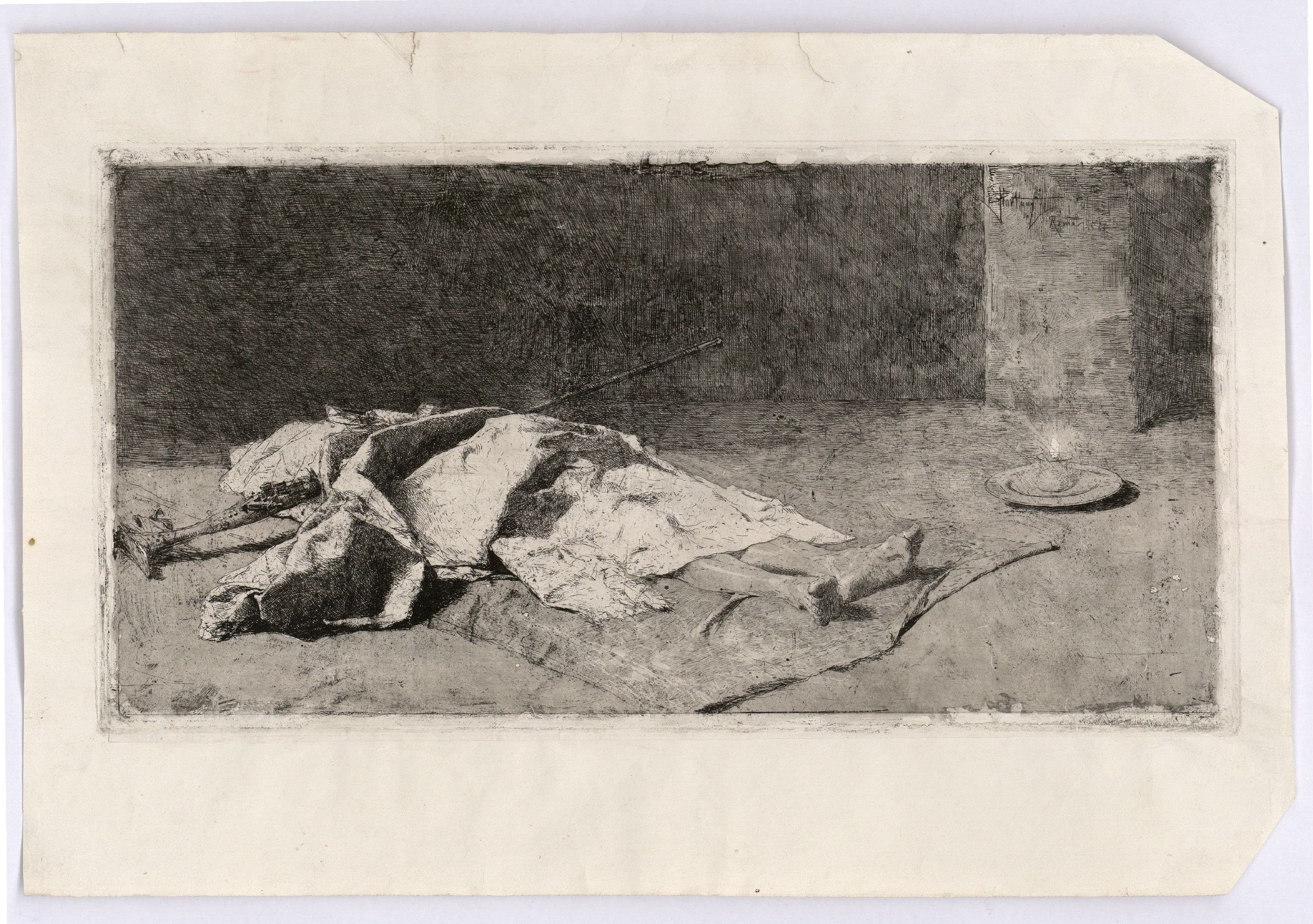 image for: Marià Fortuny - Cabilenc mort - 1867