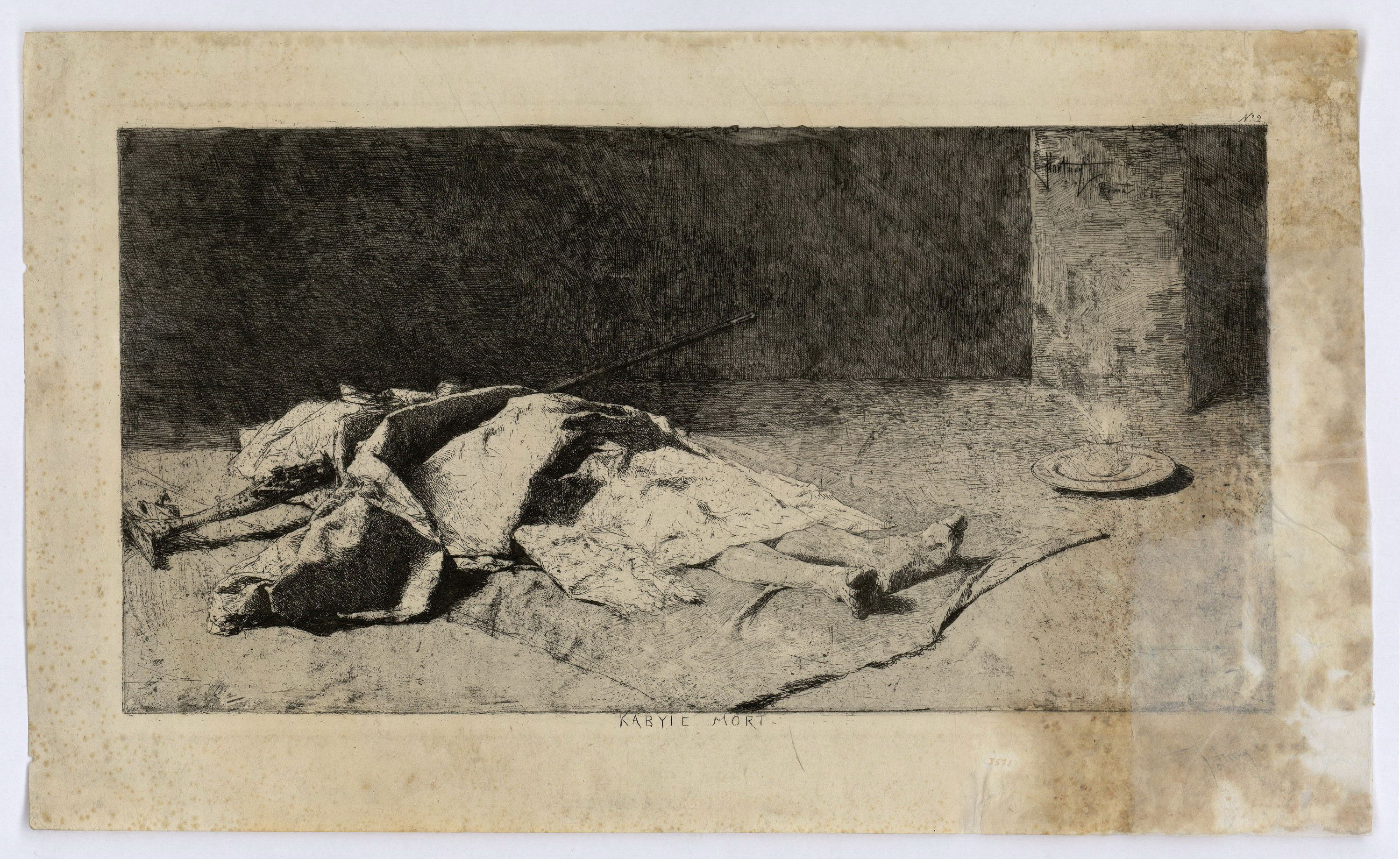 image for: Marià Fortuny - Kabyle mort (Cabilenc mort) - 1867
