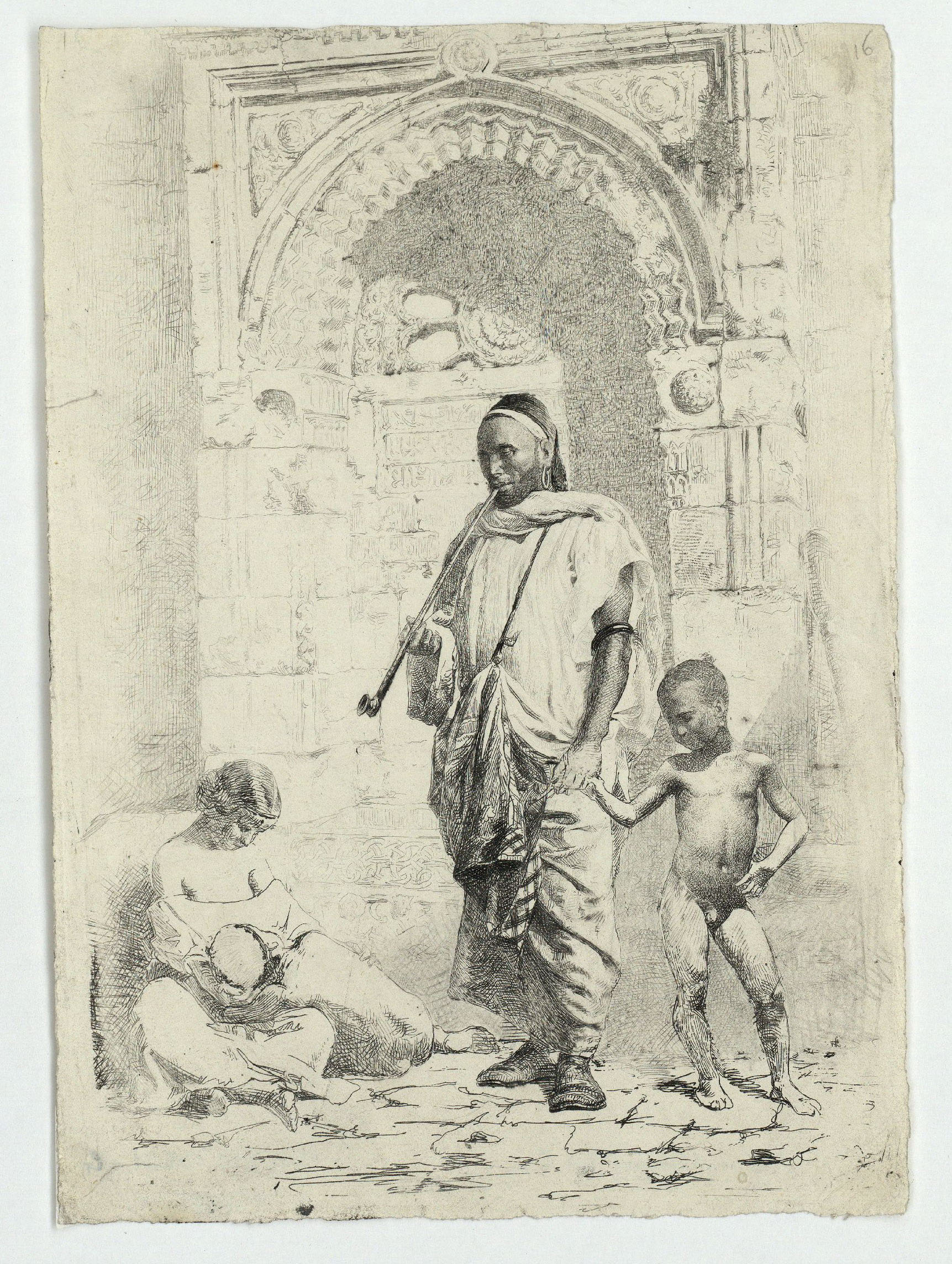image for: Marià Fortuny - Família marroquina - 1862