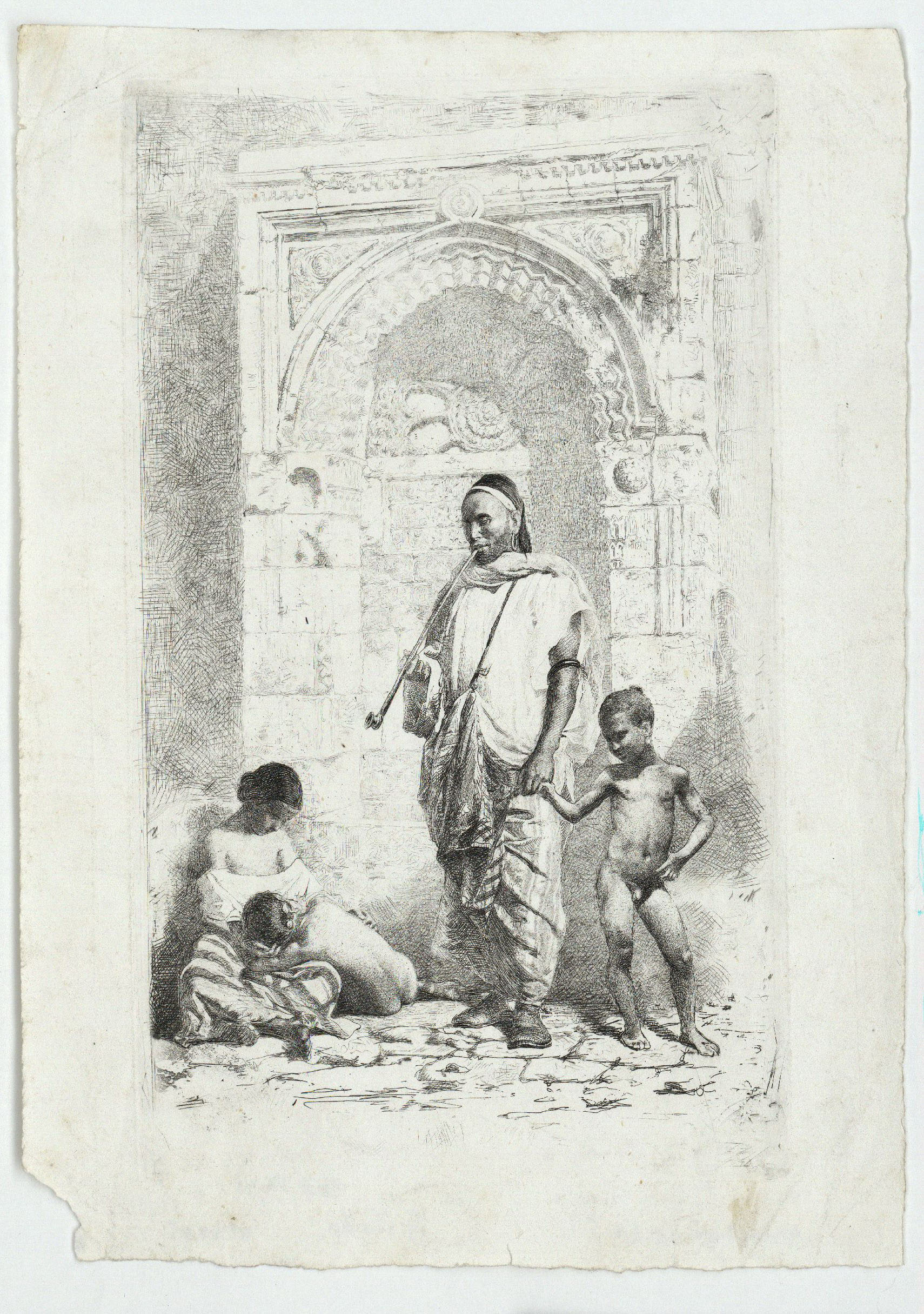image for: Marià Fortuny - Família marroquina - 1862