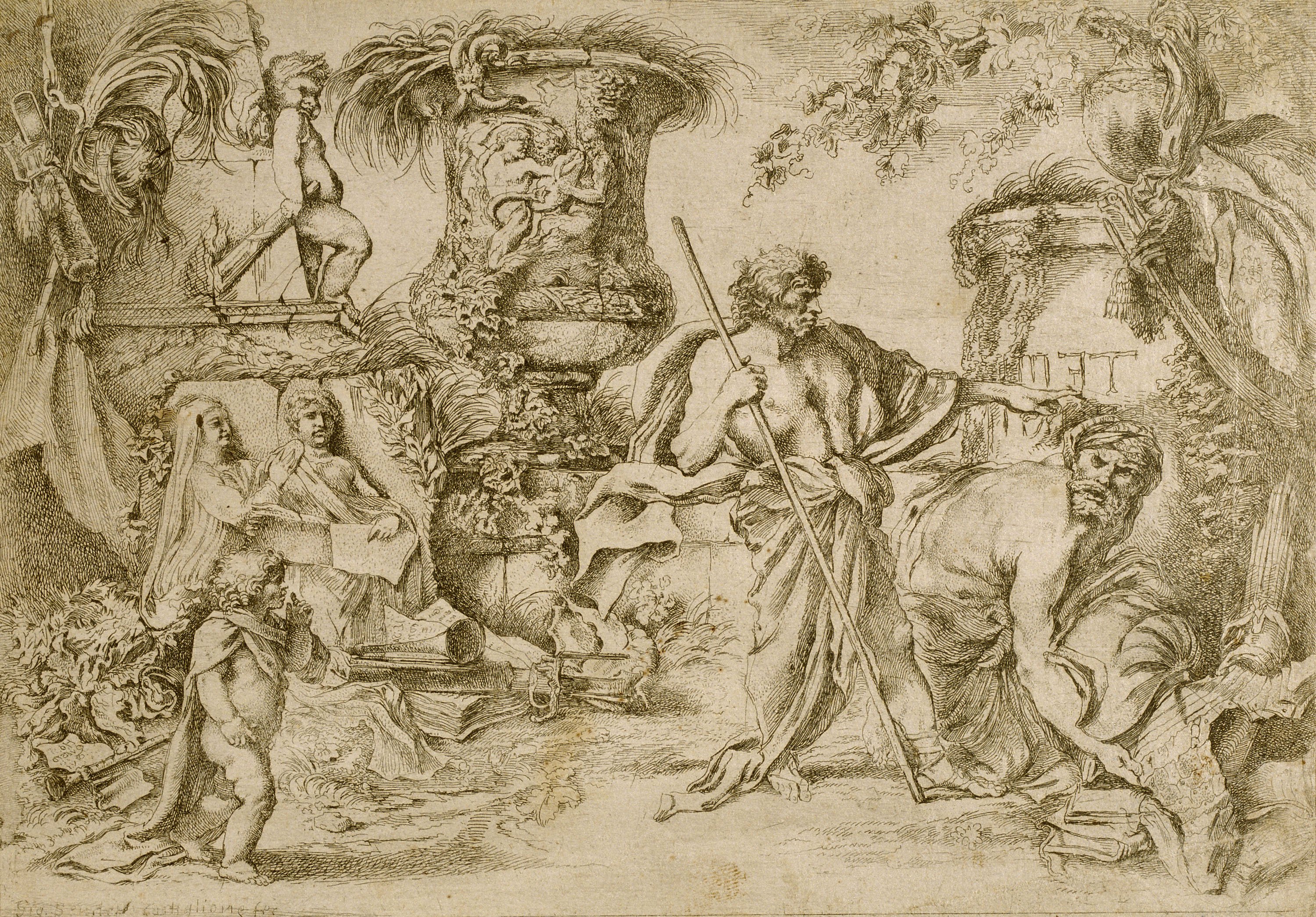 image for: Giovanni Benedetto Castiglione (Il Grechetto) - Temporalis Aeternitas - 1655