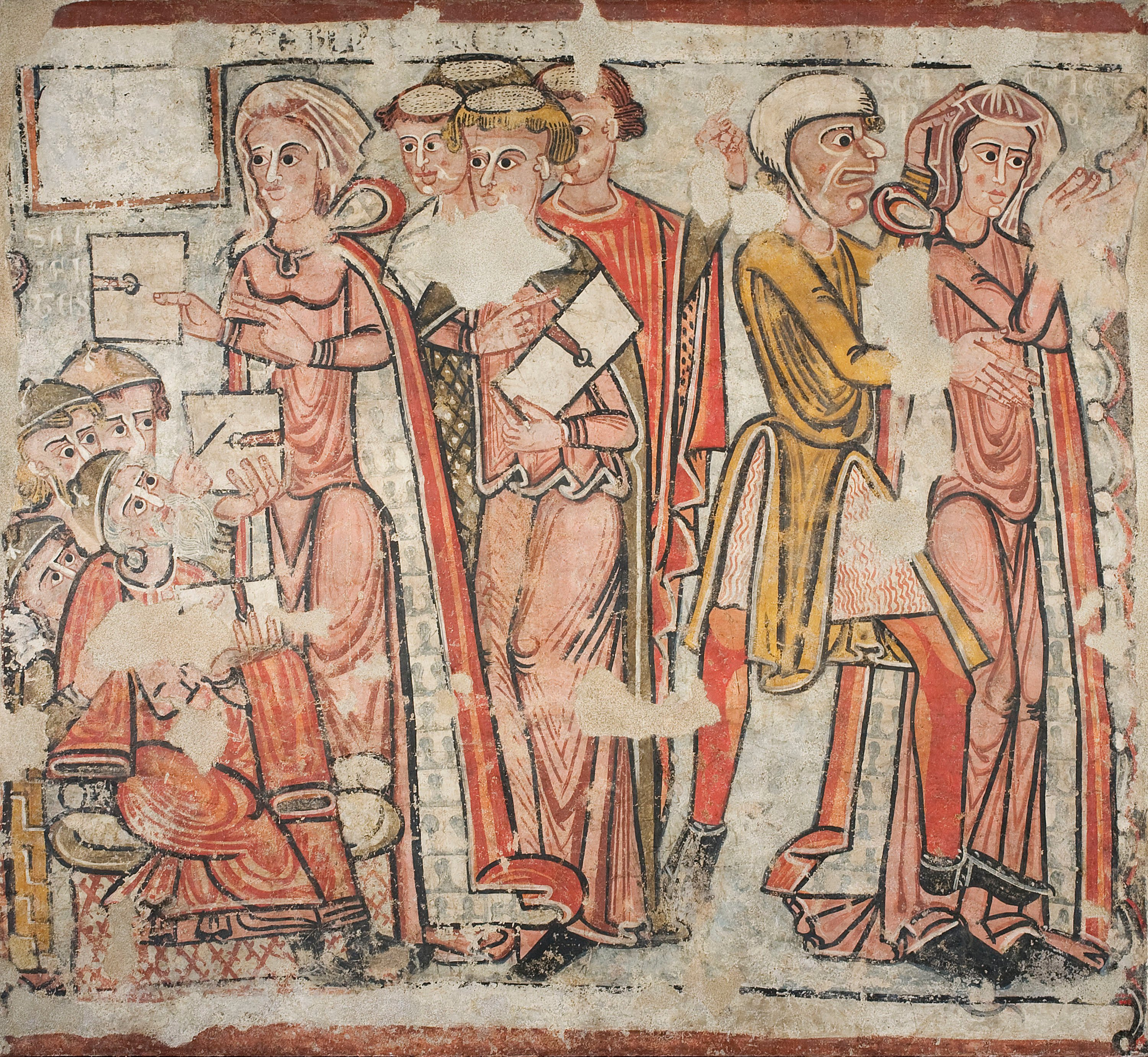 image for: Anònim. Catalunya - Disputa i arrest de santa Caterina, de la catedral de la Seu d&#039;Urgell - 1241-1255