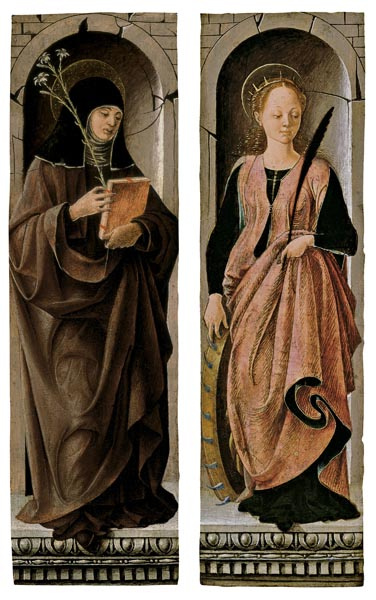 image for: Francesco del Cossa - Santa Caterina i santa Clara - 1470-1472