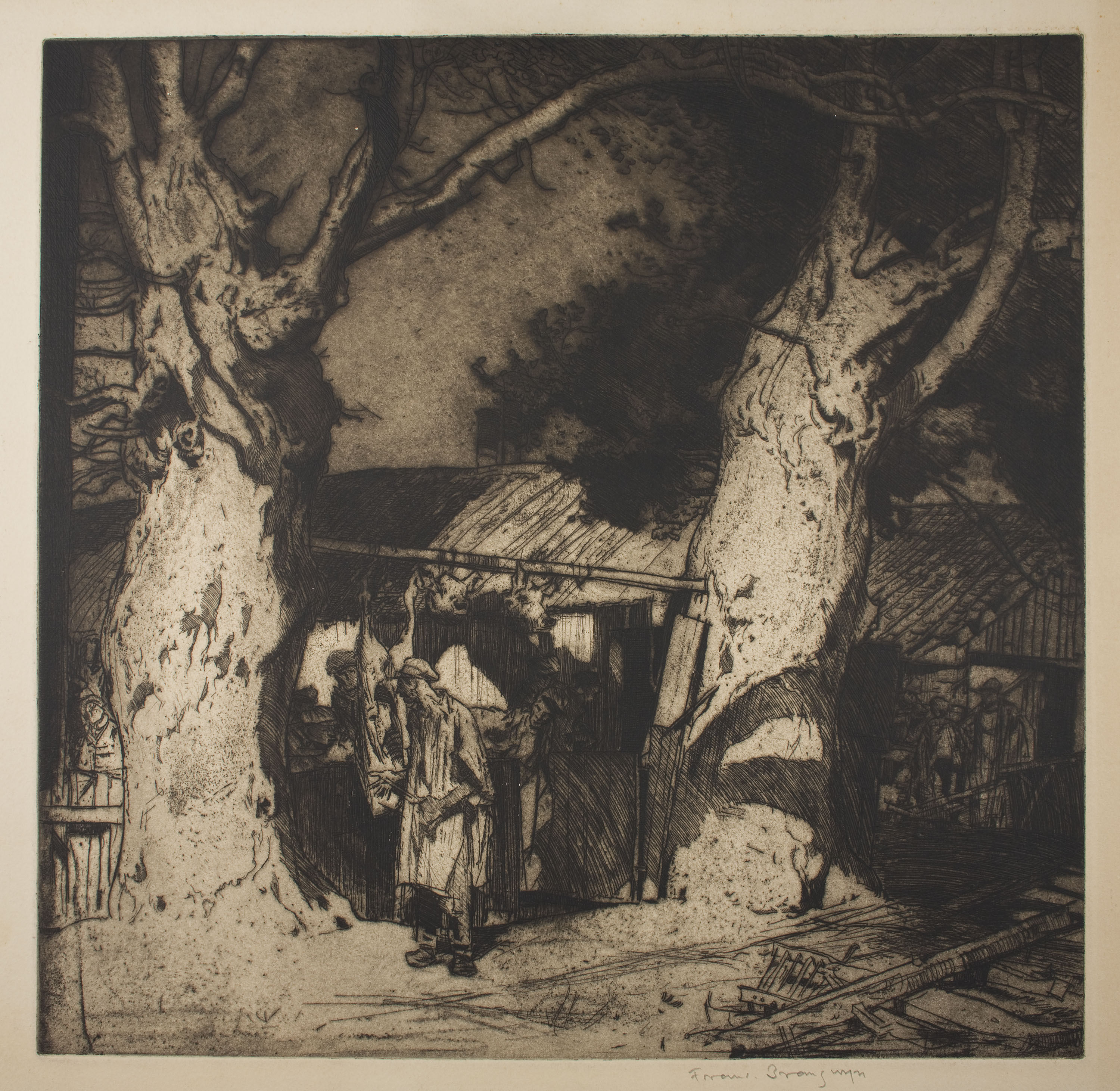 image for: Frank Brangwyn - Escorxador - Cap a 1907