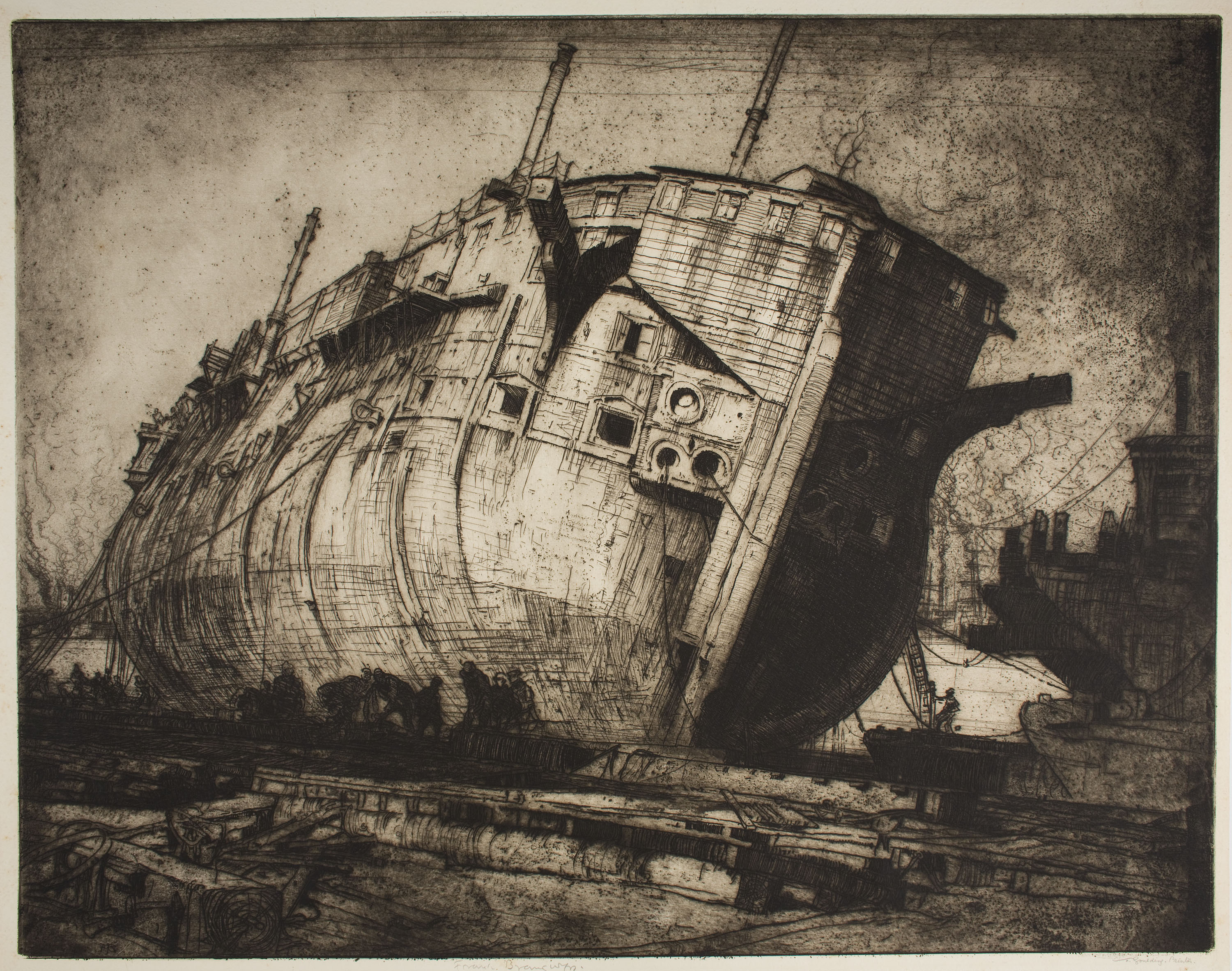 image for: Frank Brangwyn - Els darrers moments de l&#039;Hannibal - 1906