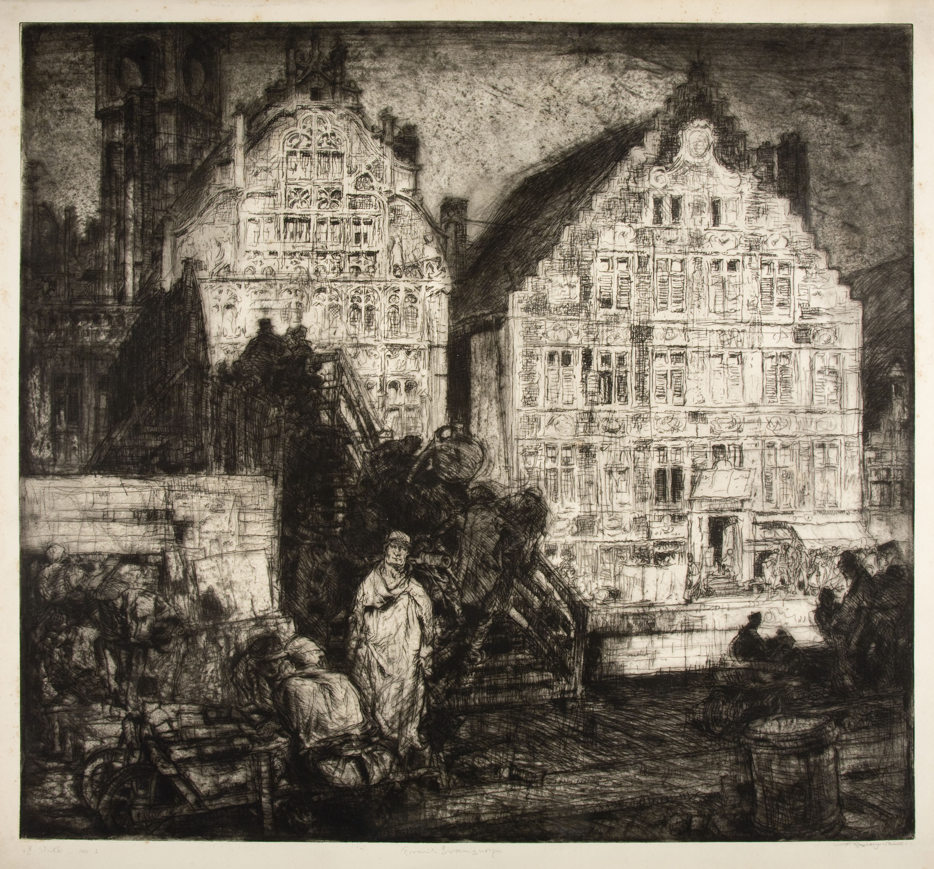 image for: Frank Brangwyn - Cases velles (Gant) - 1906