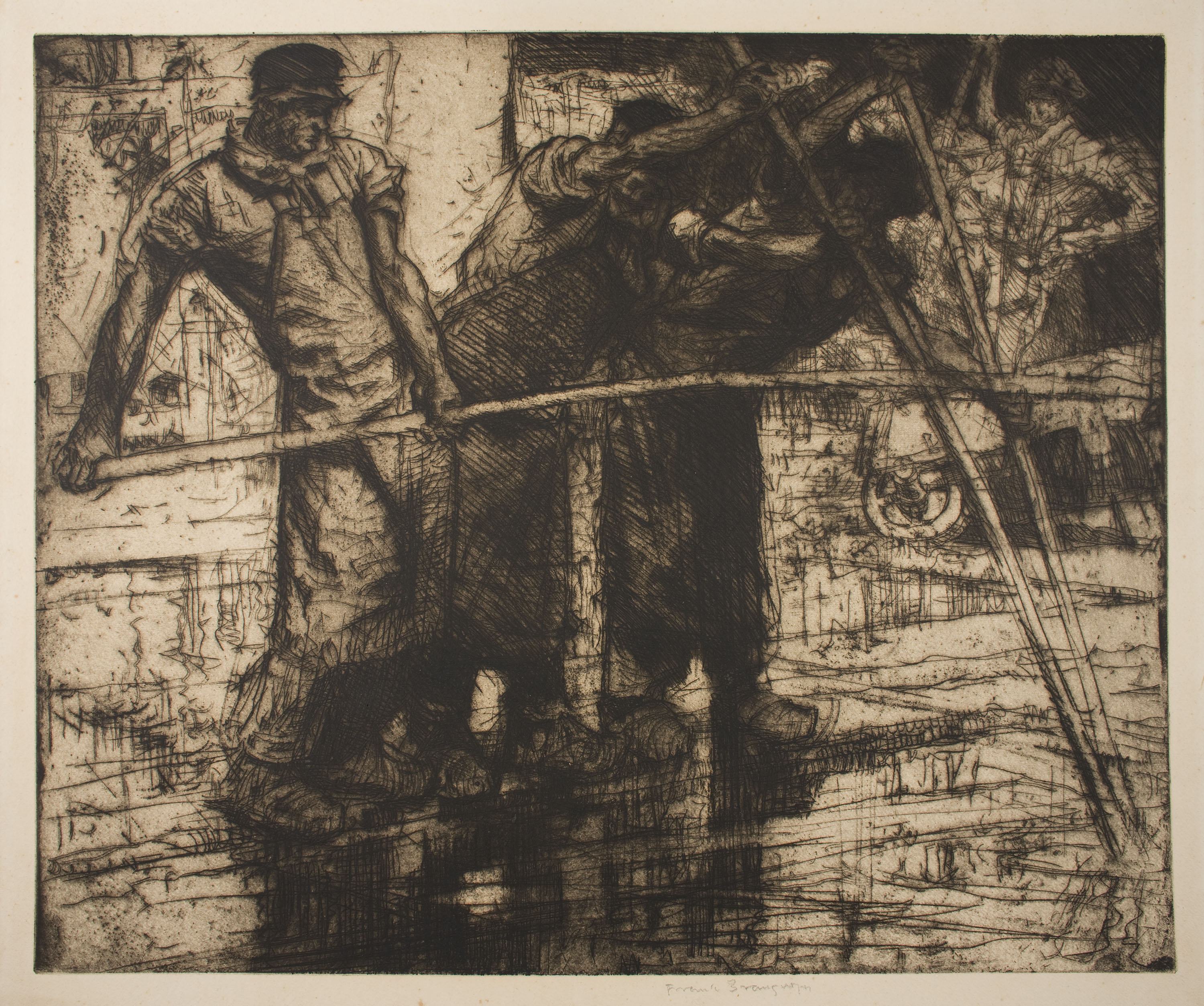 image for: Frank Brangwyn - Els adobers - 1906