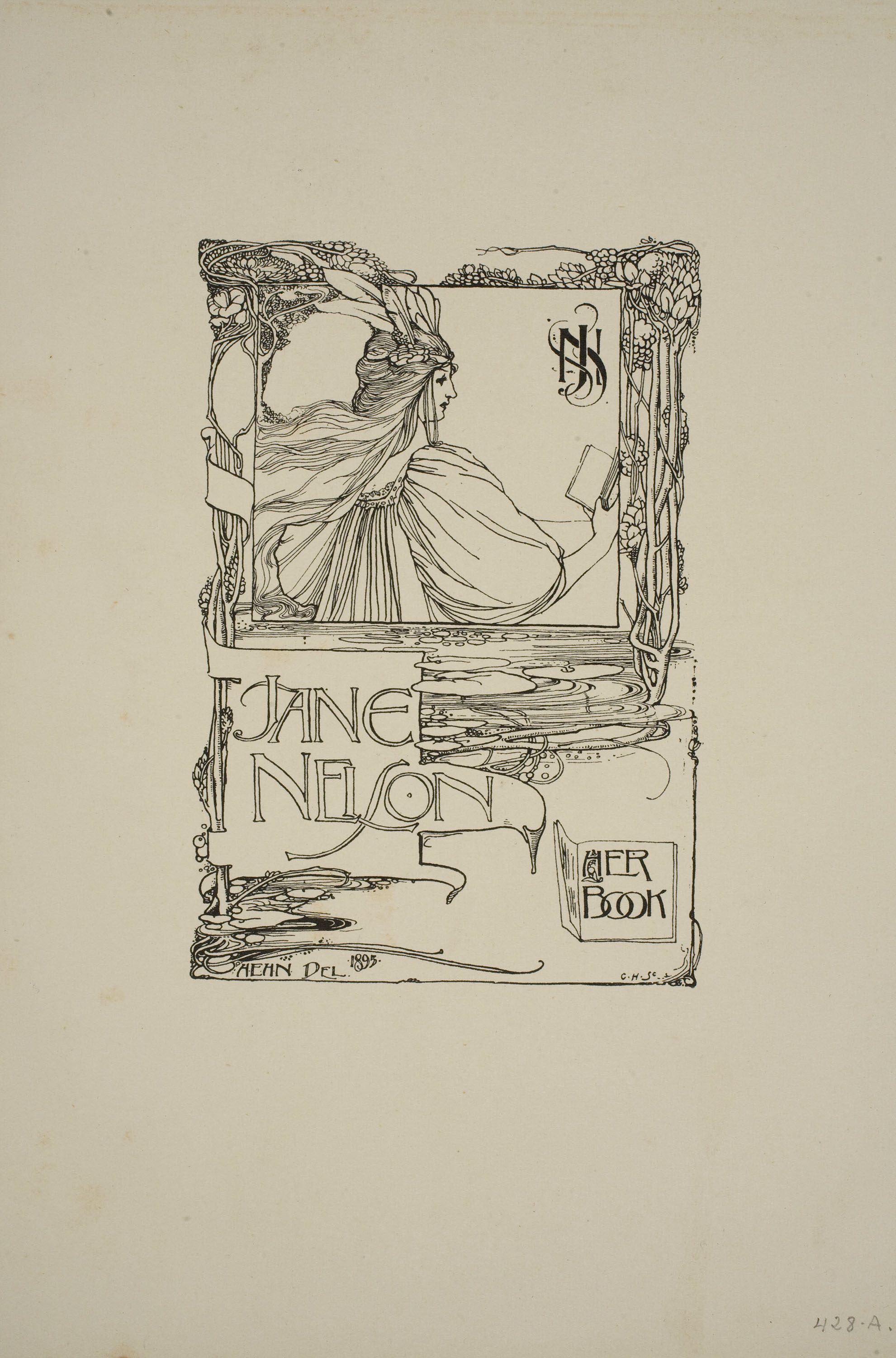image for: Harold E.H. Nelson - Ex-libris Jane Nelson - 1895