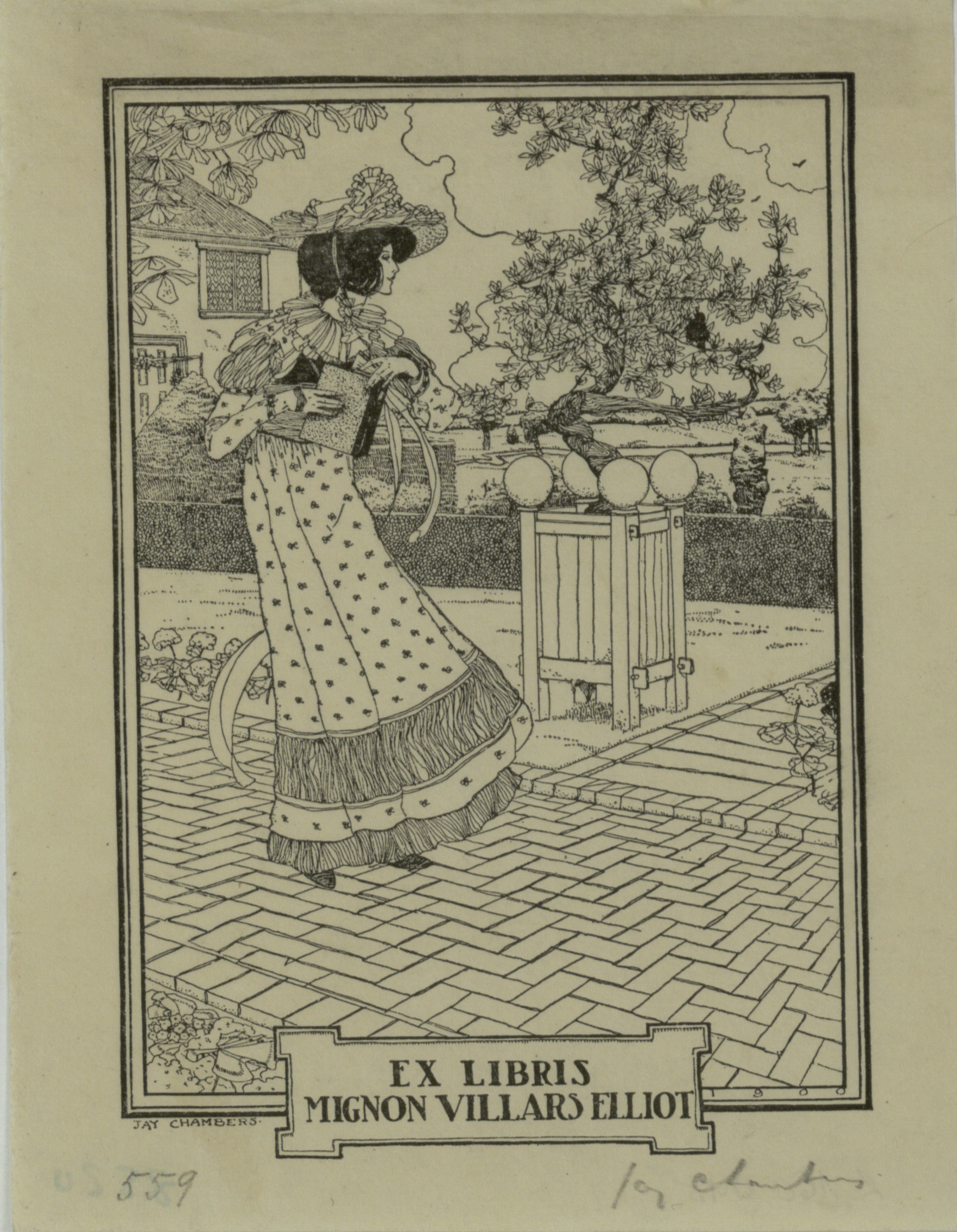 image for: Jay K. Chambers - Ex-libris Mignon Villars Elliot - 1900