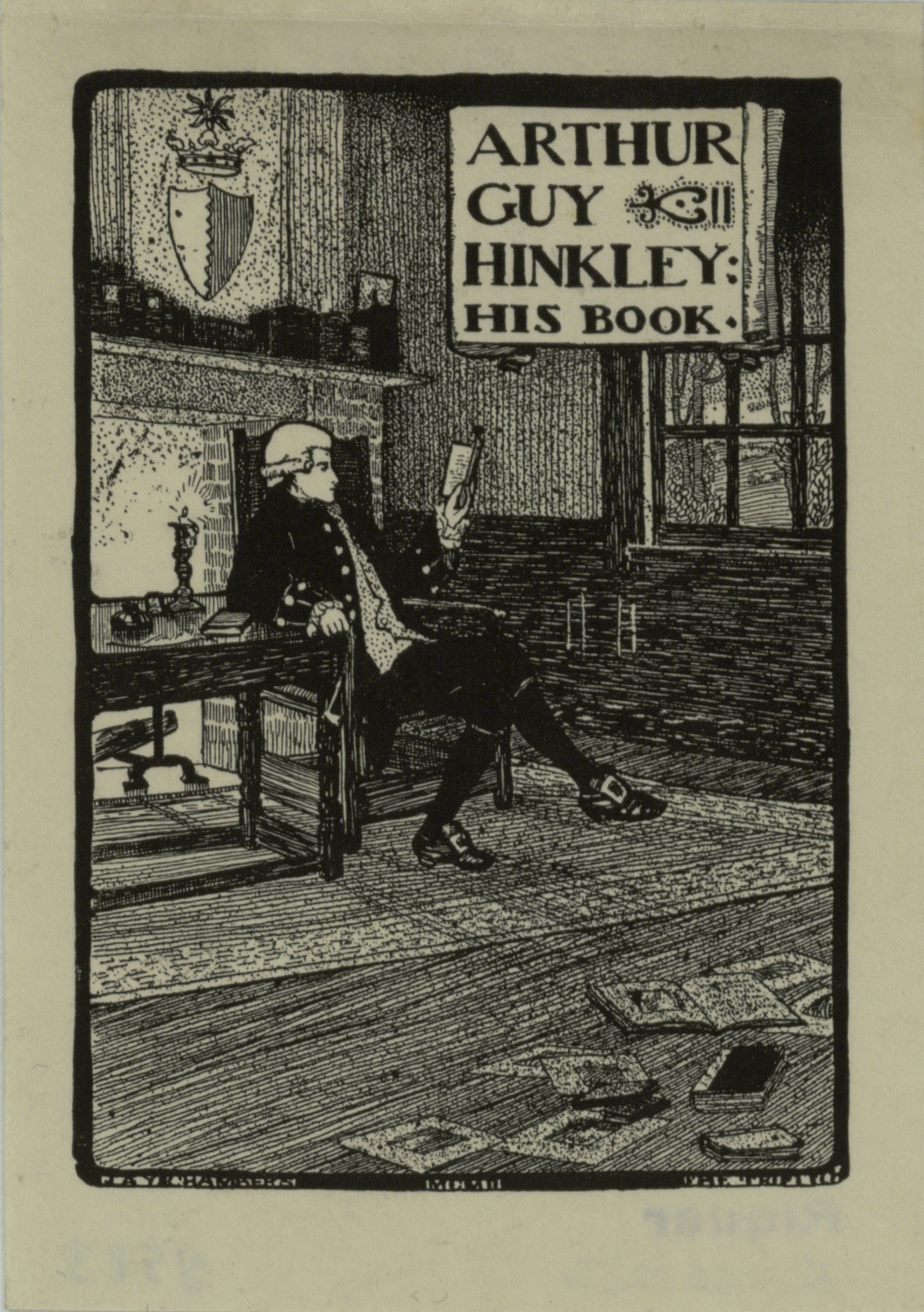 image for: Jay K. Chambers - Ex-libris Arthur Guy Hinkley - 1902