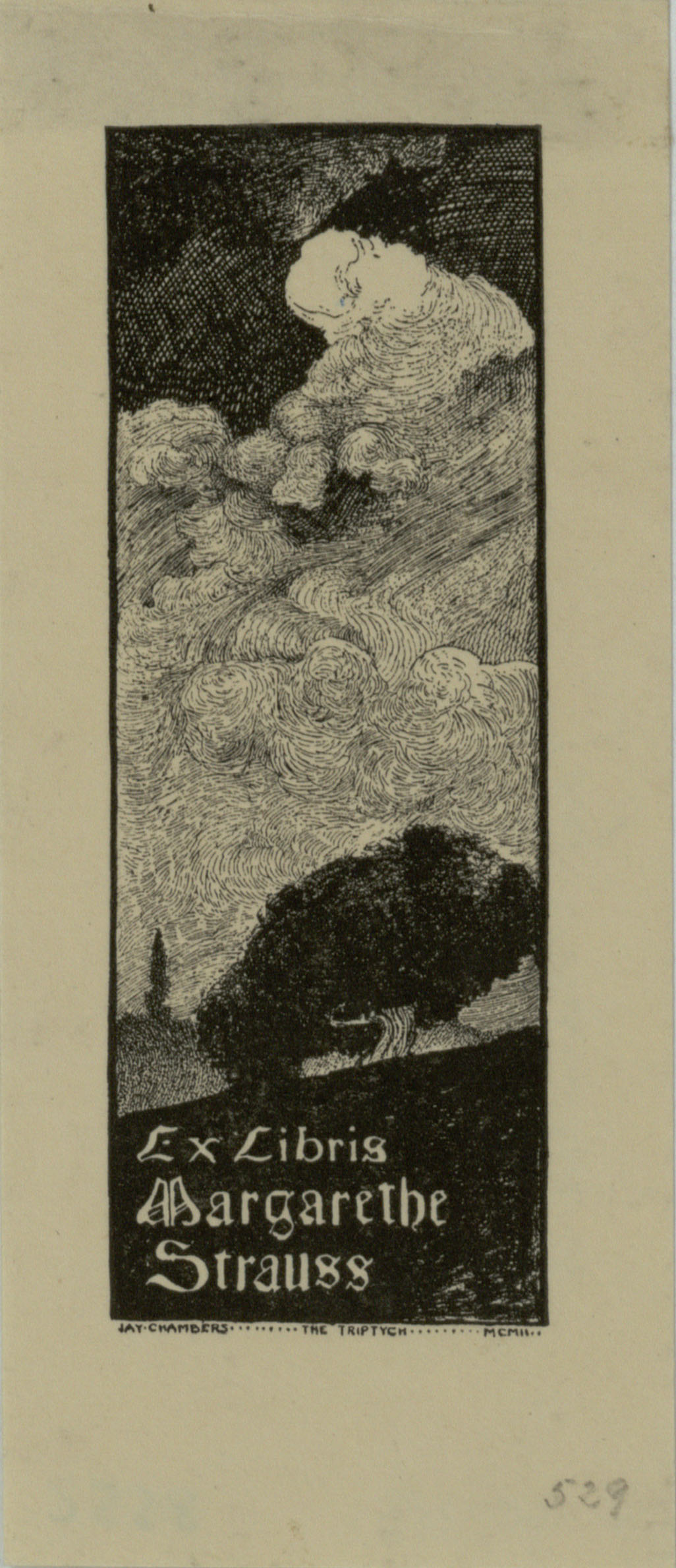 image for: Jay K. Chambers - Ex-libris Margarethe Strauss - 1902