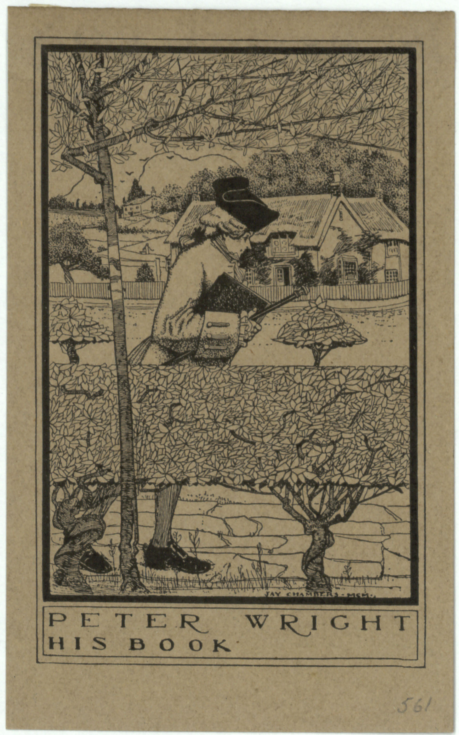 image for: Jay K. Chambers - Ex-libris Peter Wright - 1900