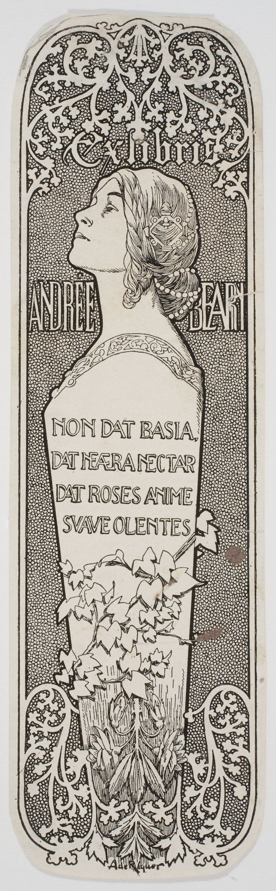 image for: Alexandre de Riquer - Ex-libris Andrée Bearn - 1904