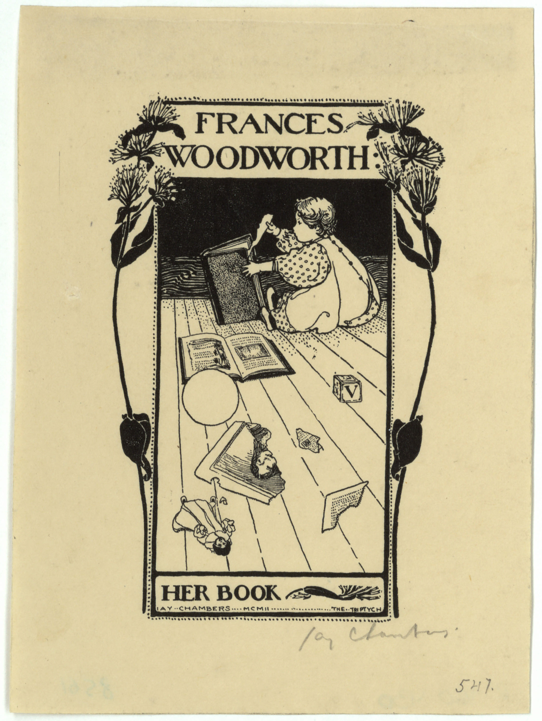 image for: Jay K. Chambers - Ex-libris Frances Woodworth - 1902