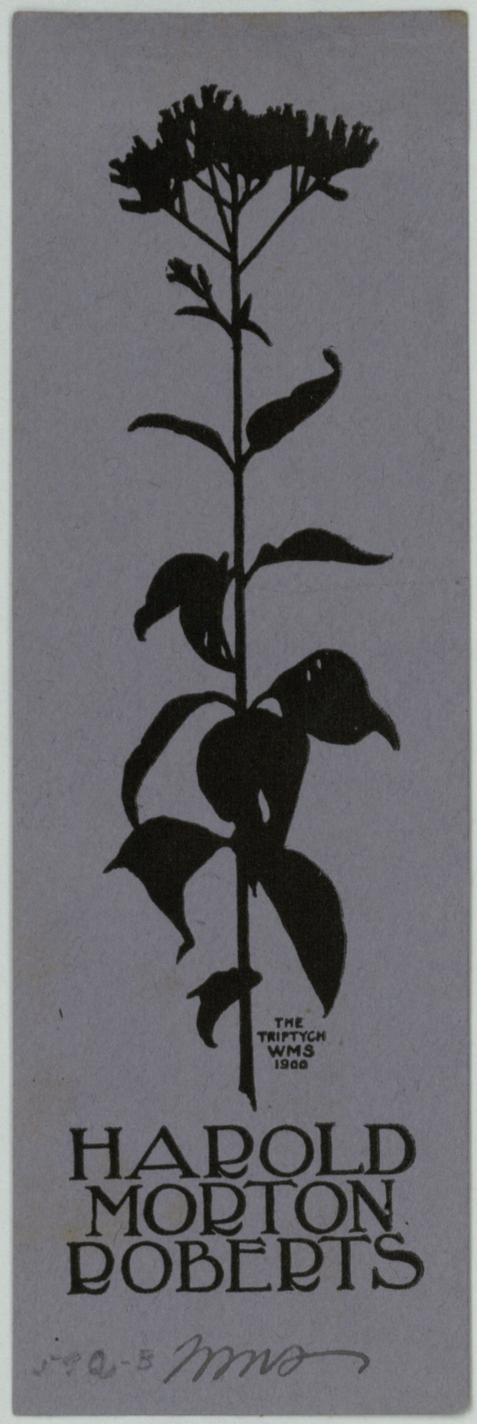 image for: Wilbur Macey Stone - Ex-libris Harold Morton Roberts - 1900