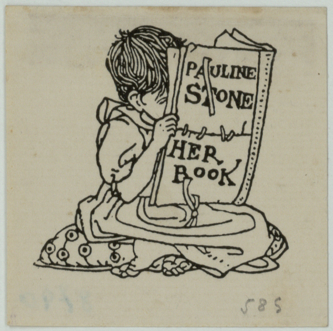 image for: Wilbur Macey Stone - Ex-libris Pauline Stone - Cap a 1900