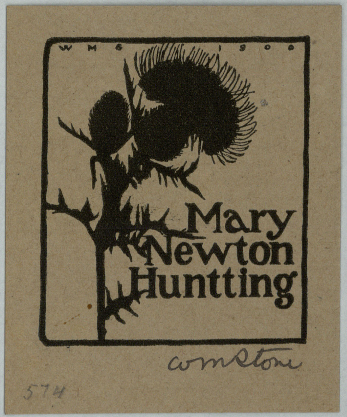 image for: Wilbur Macey Stone - Ex-libris Mary Newton Huntting - 1900