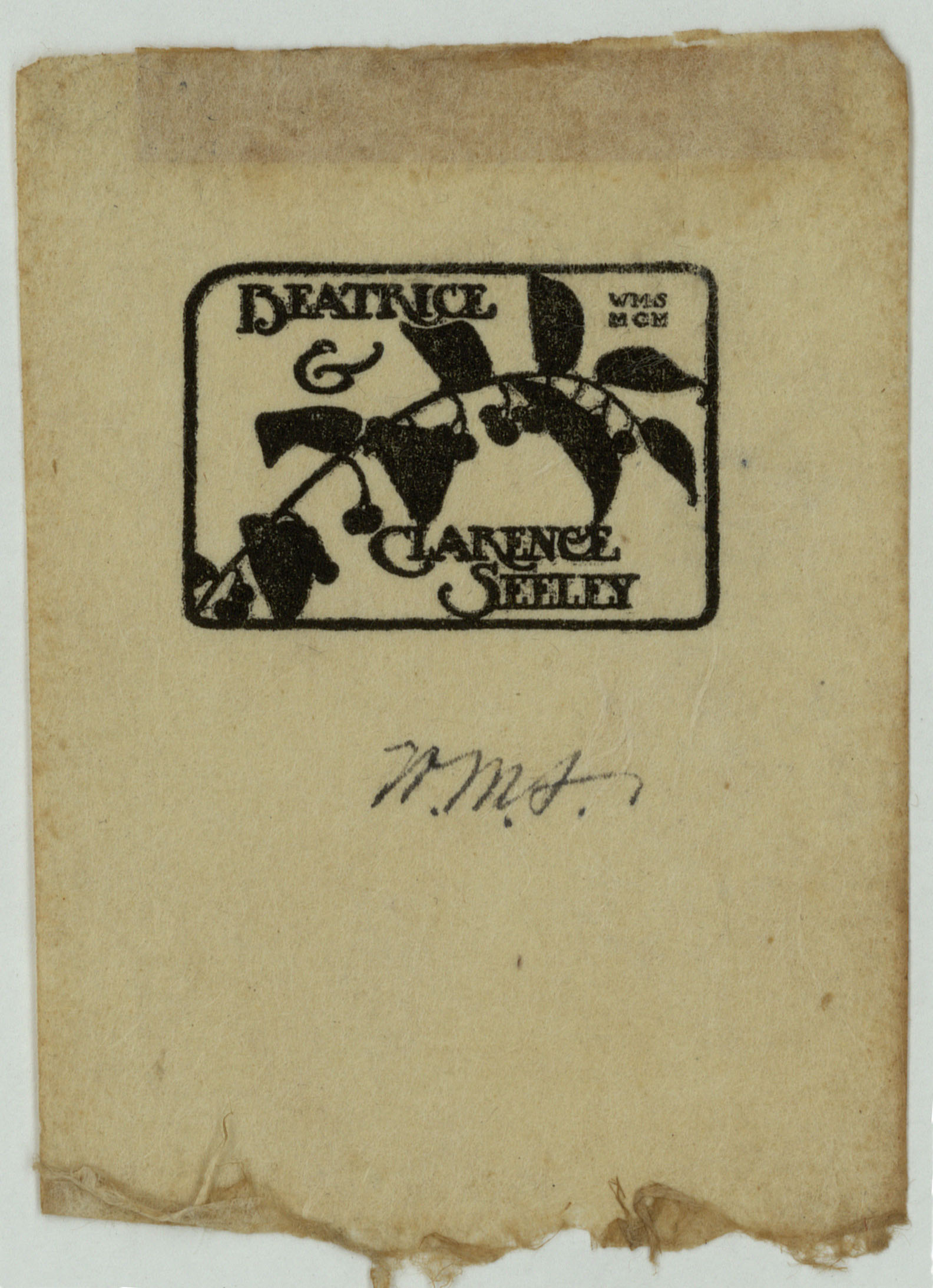 image for: Wilbur Macey Stone - Ex-libris Beatrice Clarence Seeley - 1900