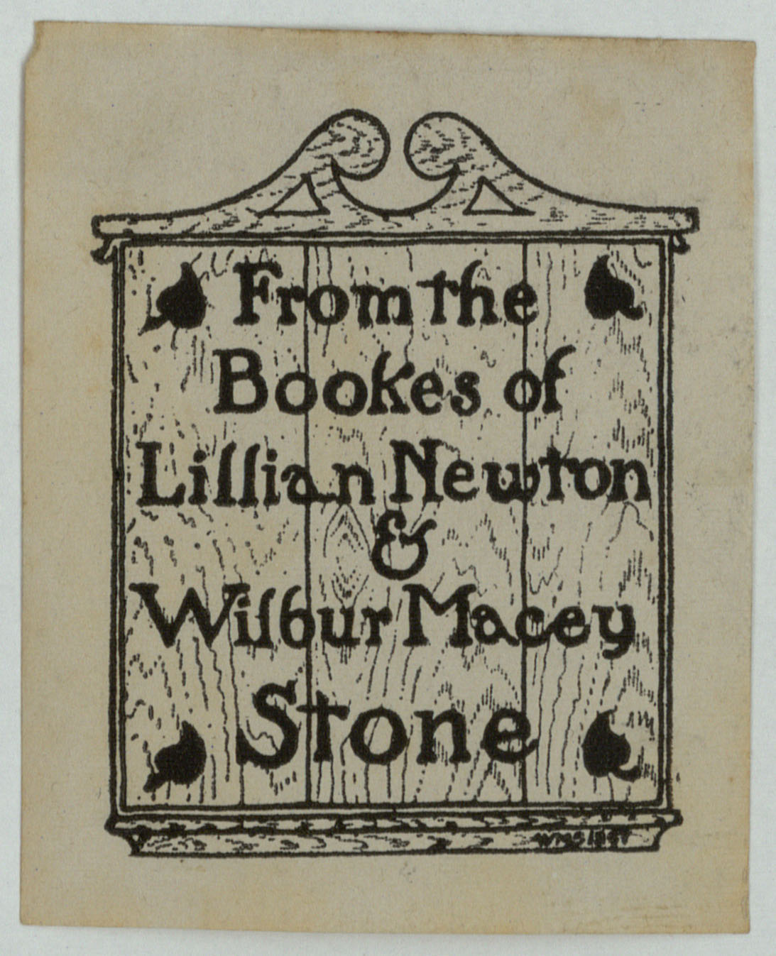 image for: Wilbur Macey Stone - Ex-libris Lillian Newton &amp; Wilbur Macey Stone - 1897