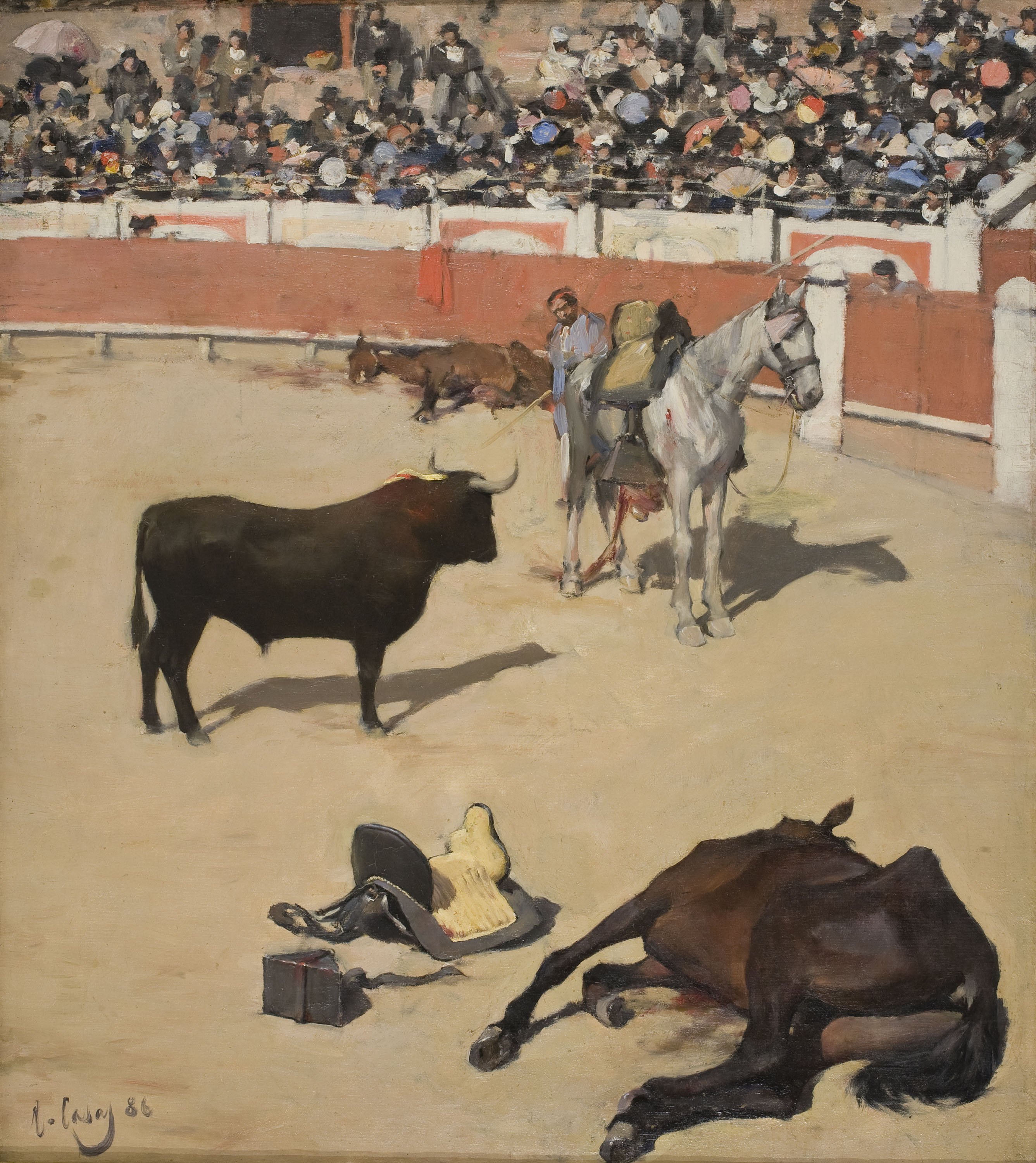image for: Ramon Casas - Toros (Cavalls morts) o A l&#039;estiu, tota cuca viu - 1886