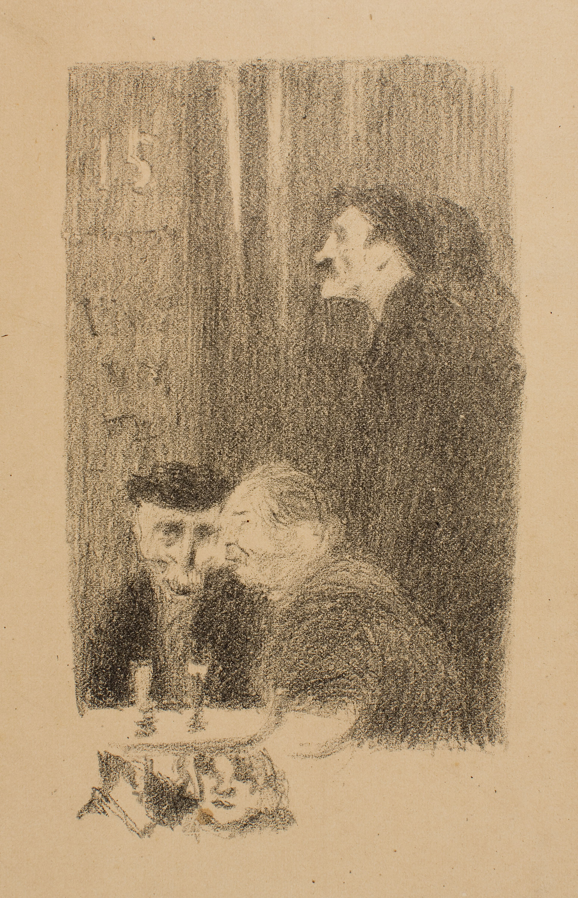 image for: Joaquim Sunyer - Interior d&#039;un cafè amb tres homes (Les soliloques du pauvre) - 1897