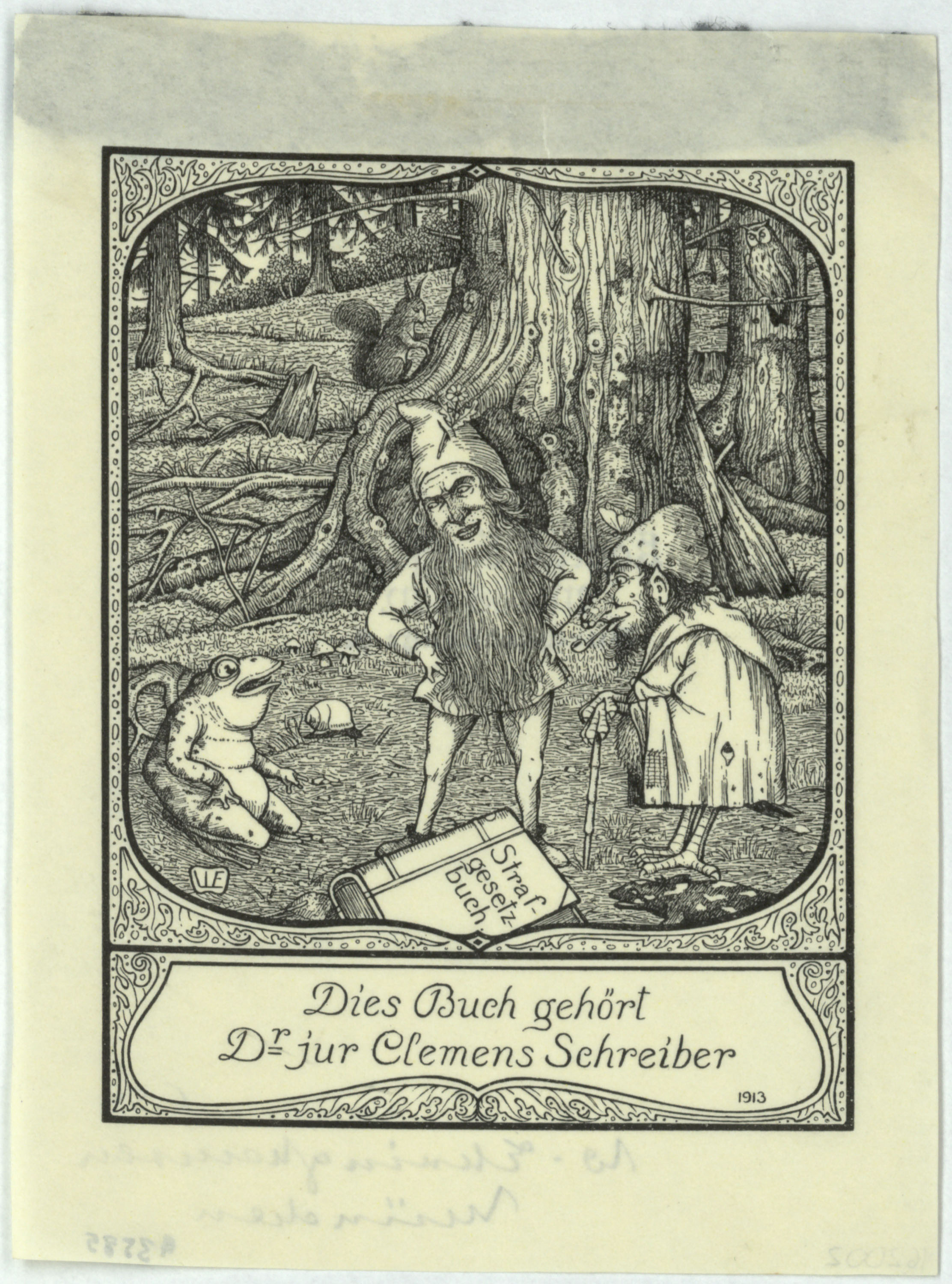 image for: Willy Ehringhausen - Ex-libris Dr. jur. Clemens Schreiber - 1913