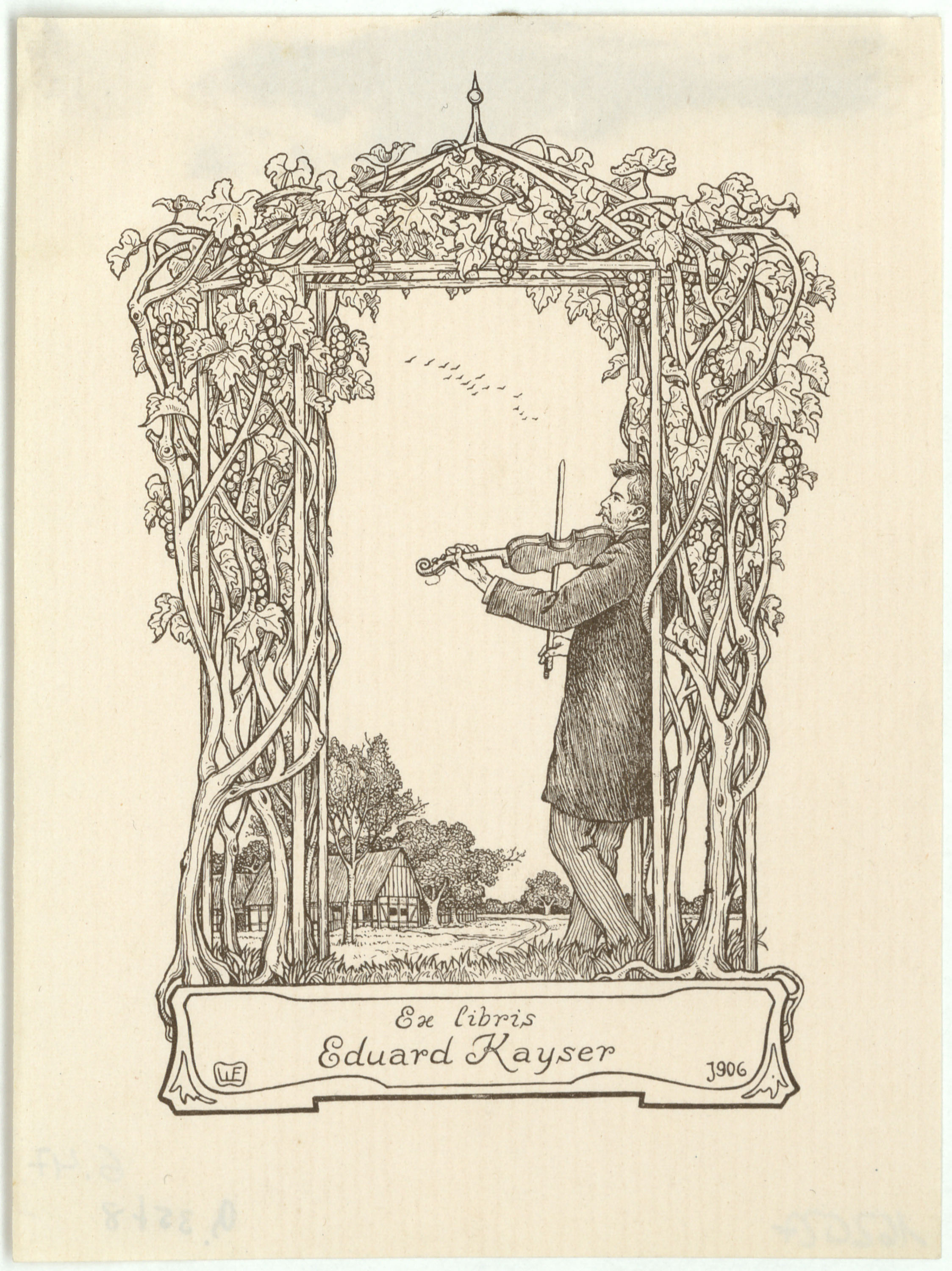 image for: Willy Ehringhausen - Ex-libris Eduard Kayser - 1906