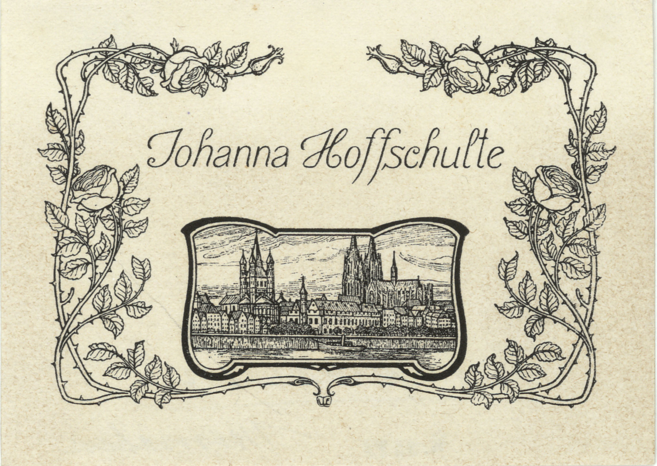 image for: Willy Ehringhausen - Ex-libris Johanna Hoffschulte - Cap a 1900-1905