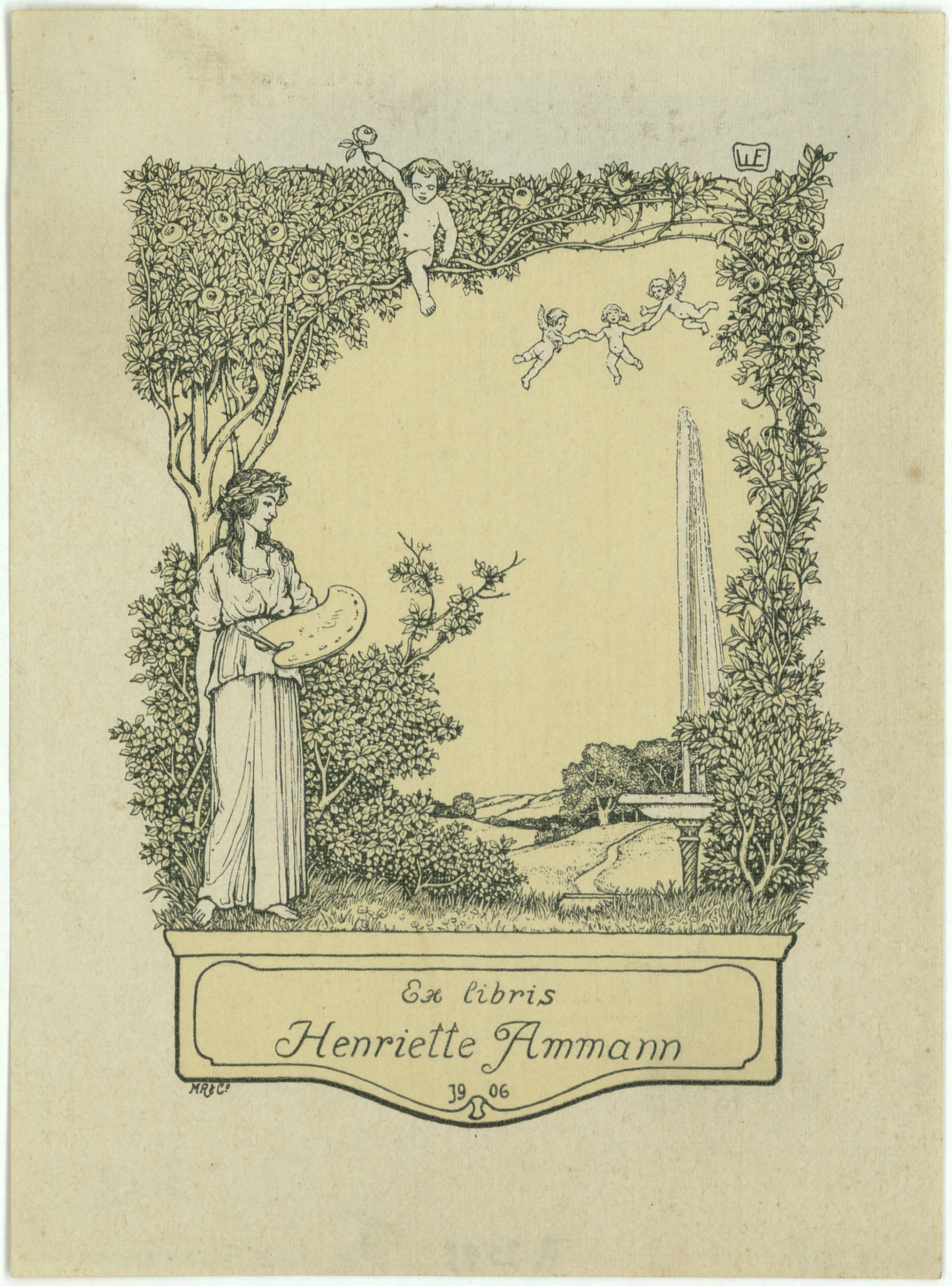 image for: Willy Ehringhausen - Ex-libris Henriette Ammann - 1906