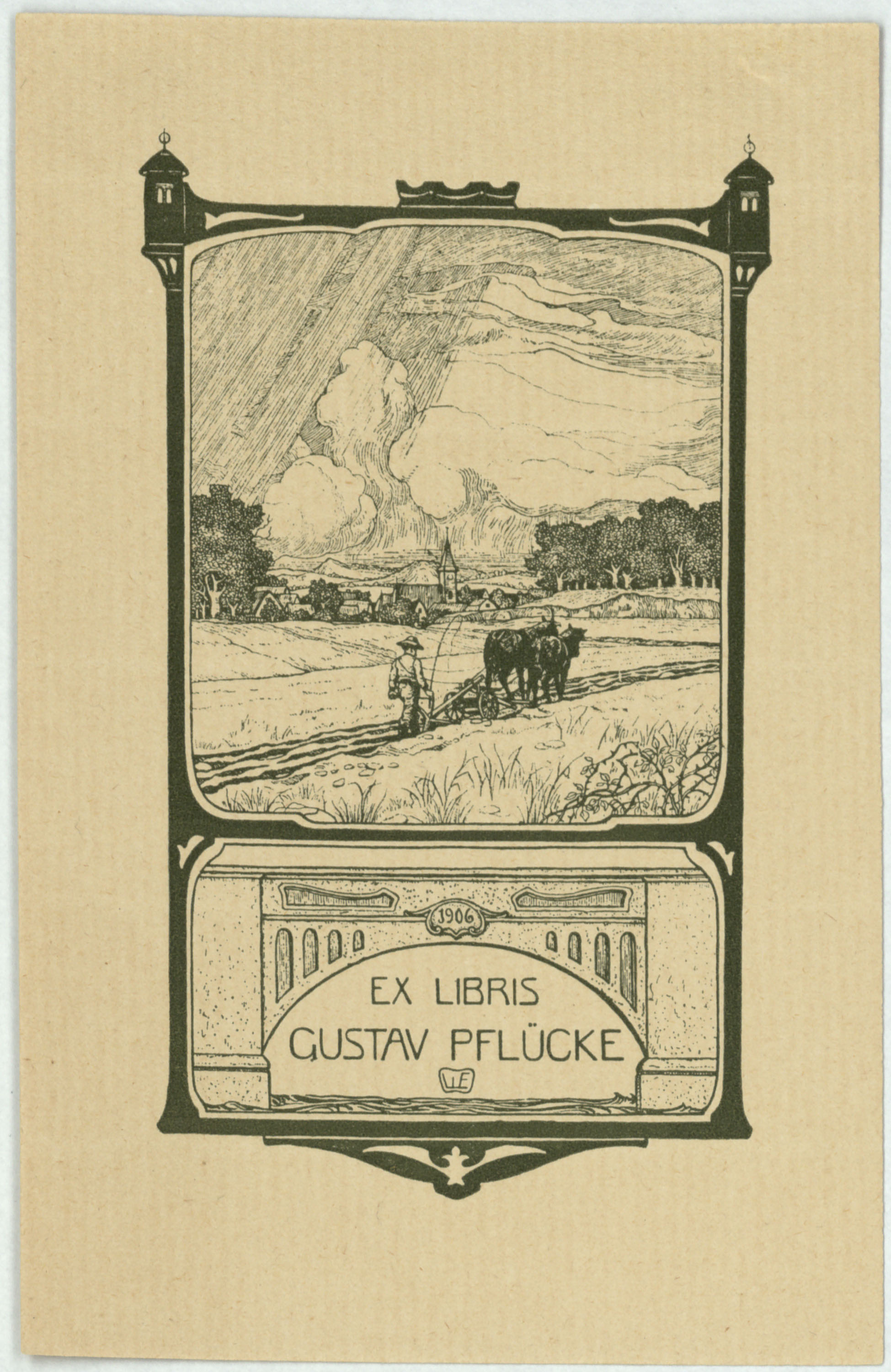 image for: Willy Ehringhausen - Ex-libris Gustav Pflücke - 1906