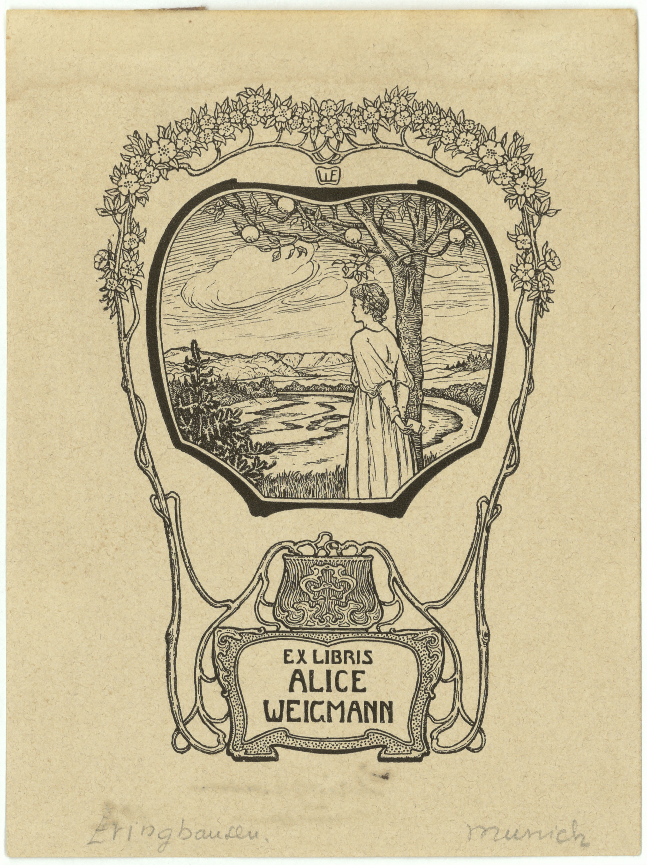 image for: Willy Ehringhausen - Ex-libris Alice Weigmann - 1902