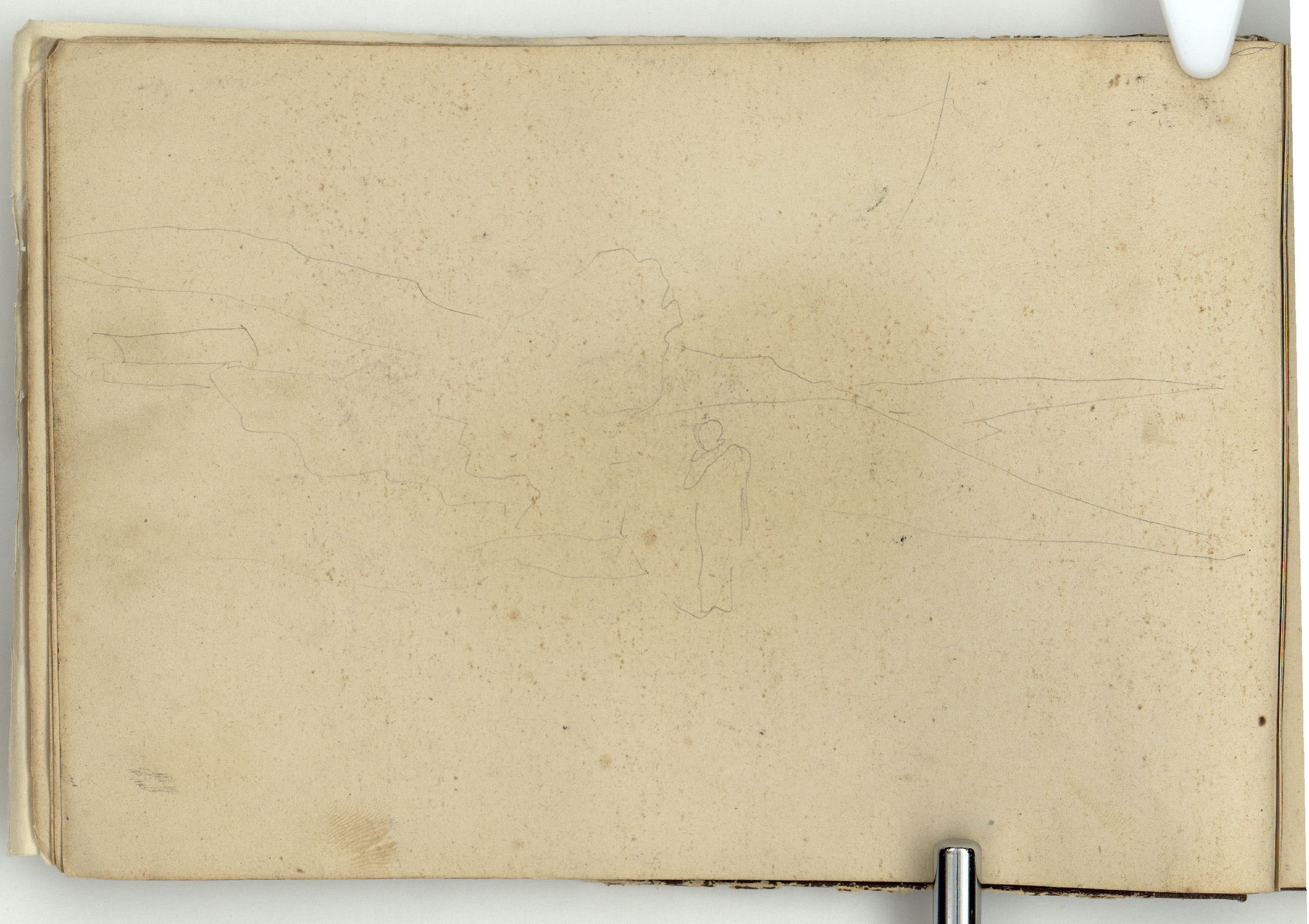 image for: Marià Fortuny - Croquis de paisatge amb figura - Cap a 1862