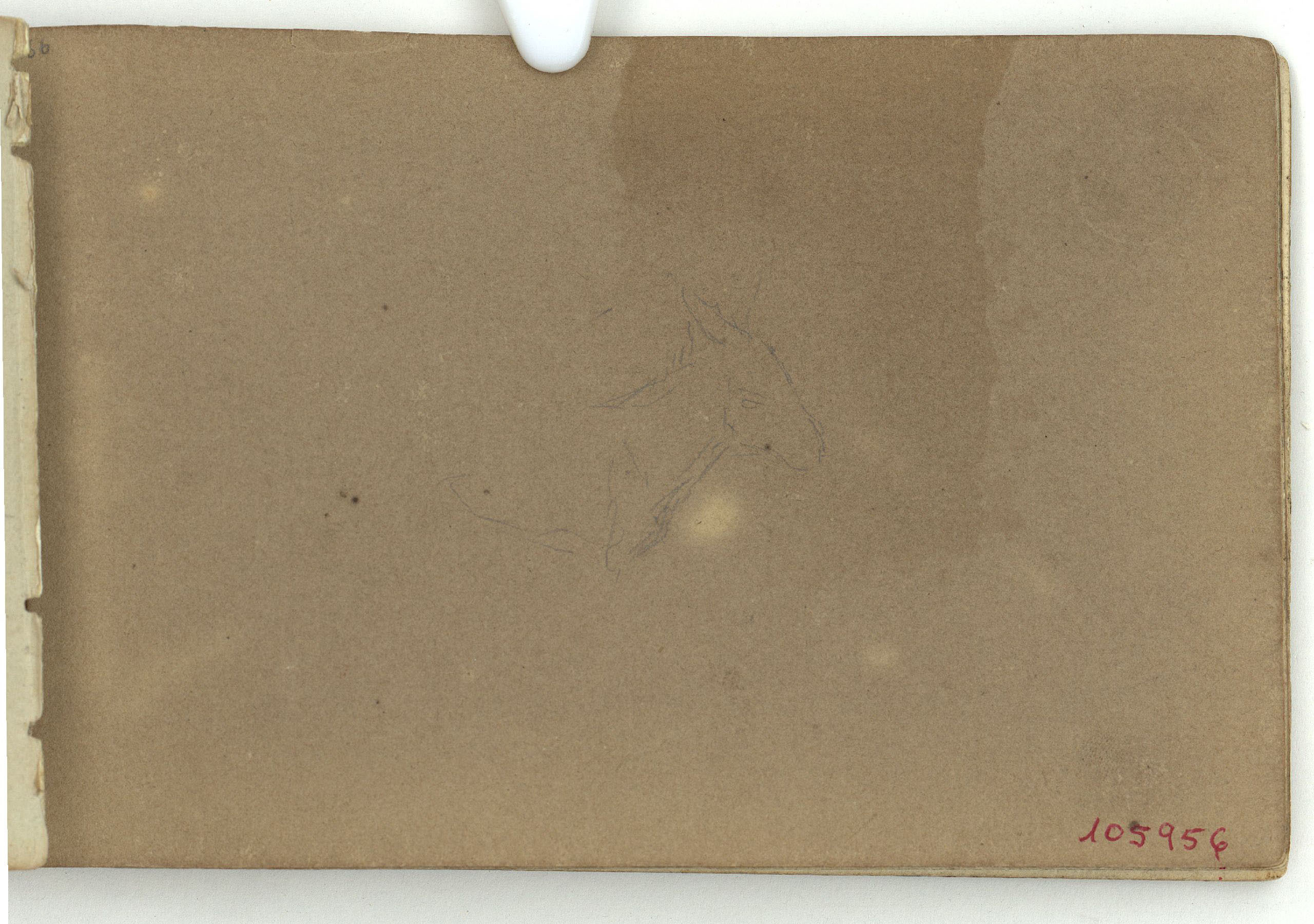 image for: Marià Fortuny - Cap de cavall (anvers) / Home agenollat davant d&#039;un altar (revers) - Cap a 1866-1872