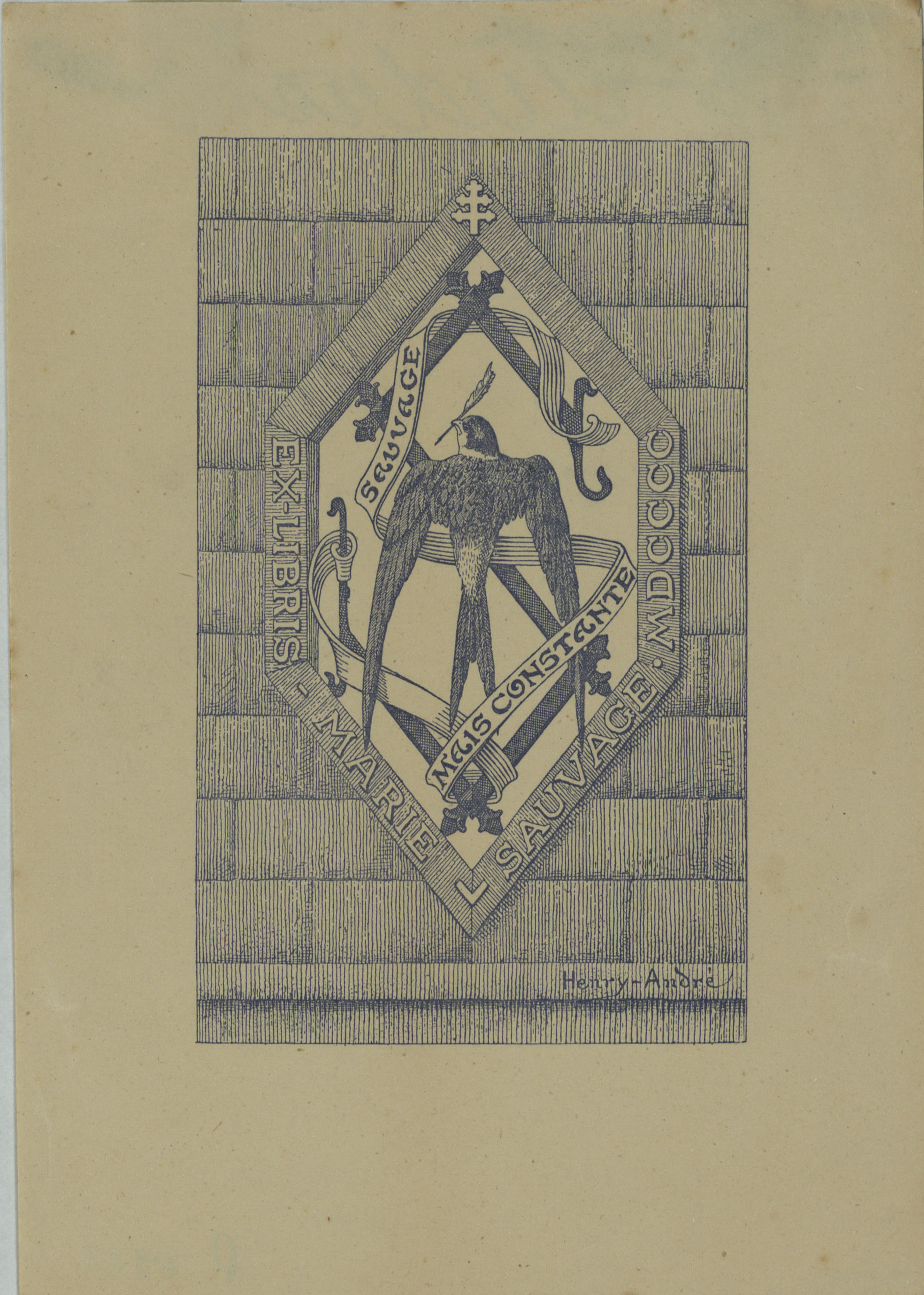 image for: Henry-André - Ex-libris Marie Sauvage - 1900