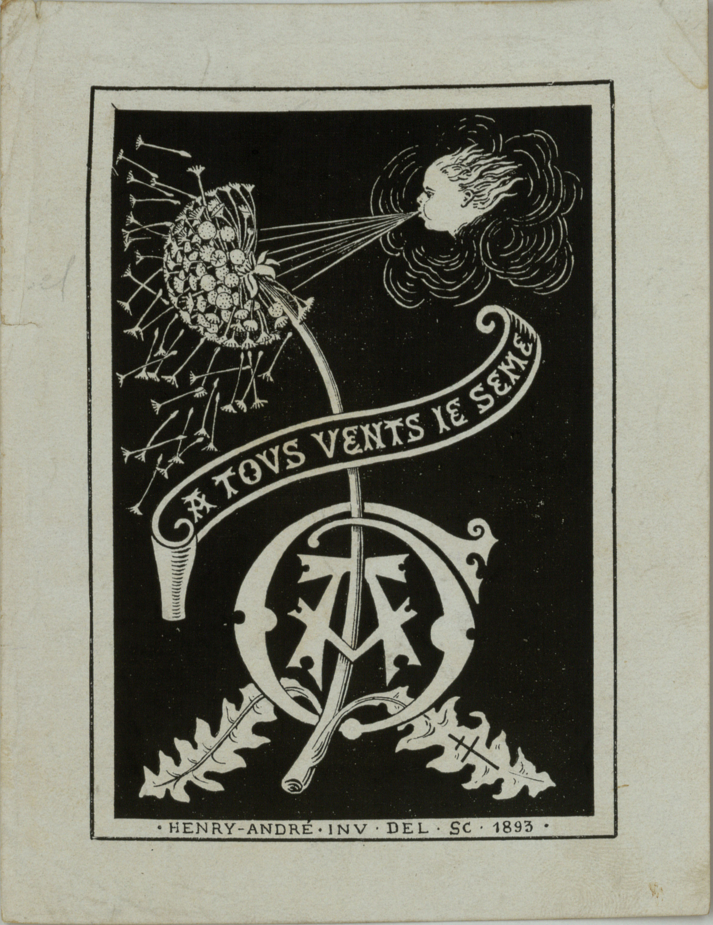 image for: Henry-André - Ex-libris GA - 1893