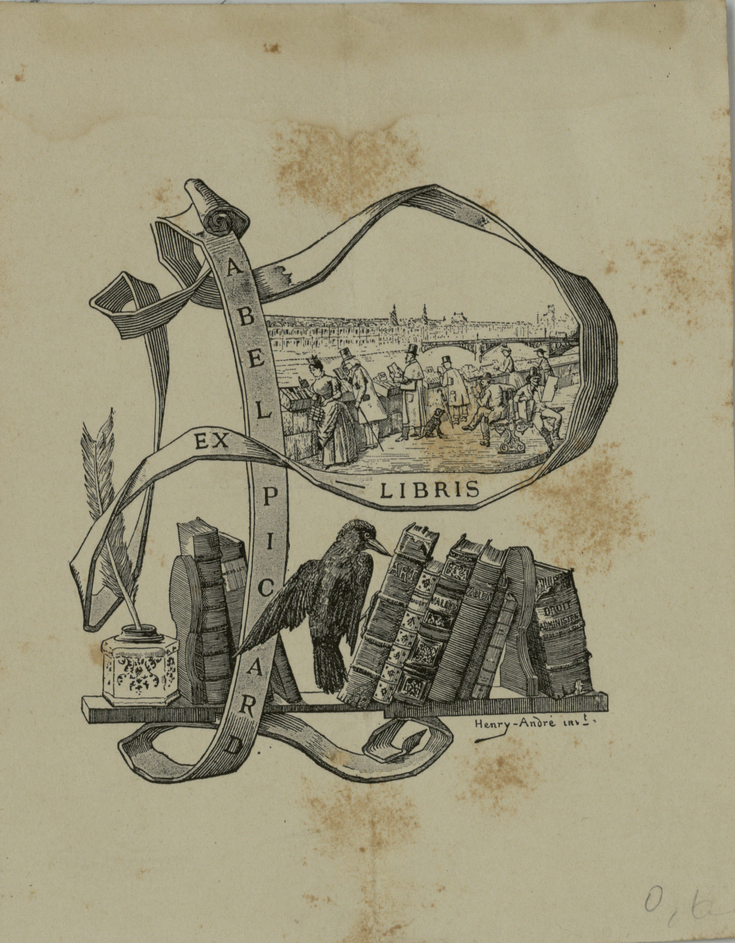 image for: Henry-André - Ex-libris Abel Picard - Cap a 1900