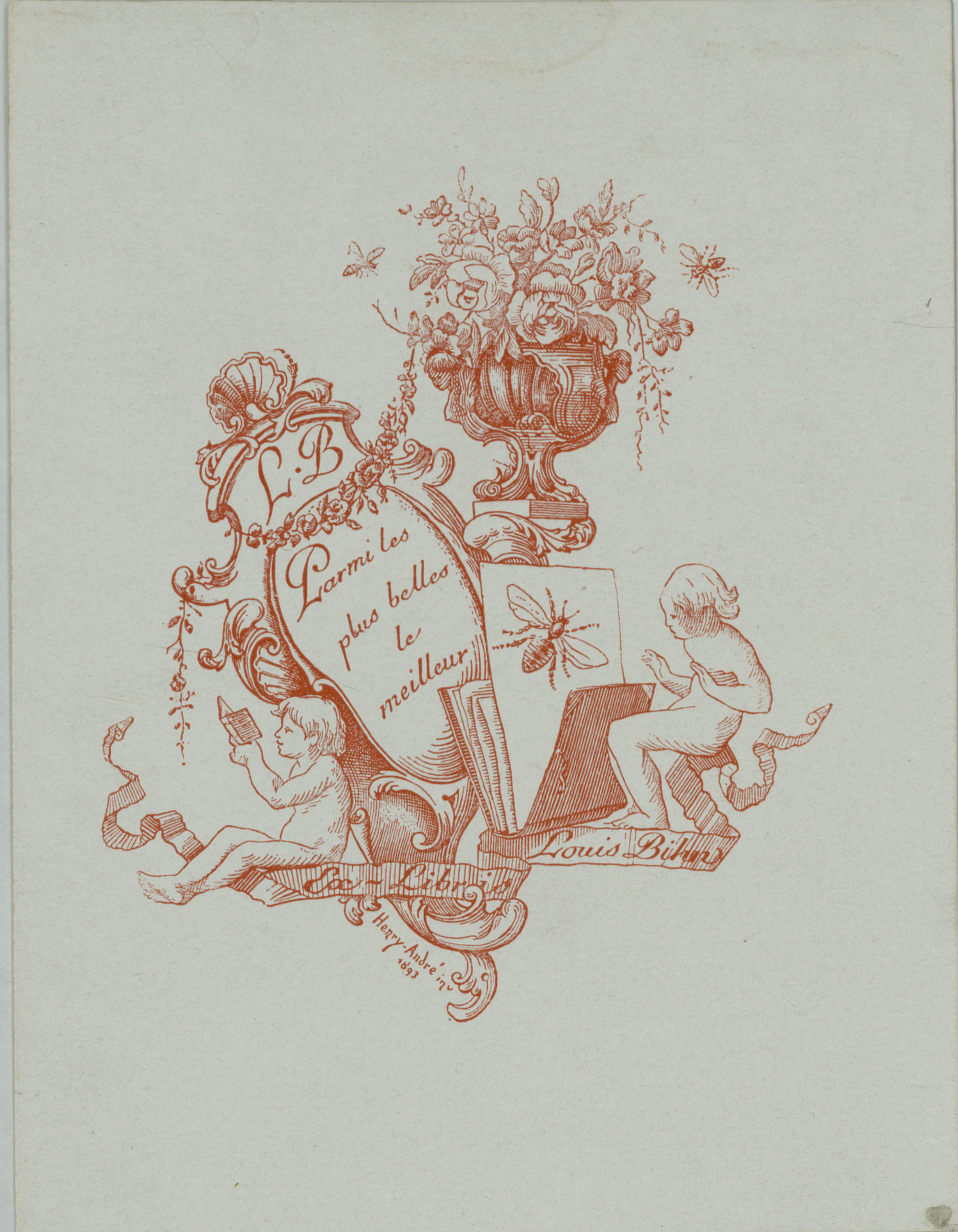 image for: Henry-André - Ex-libris Louis Bihn - 1893
