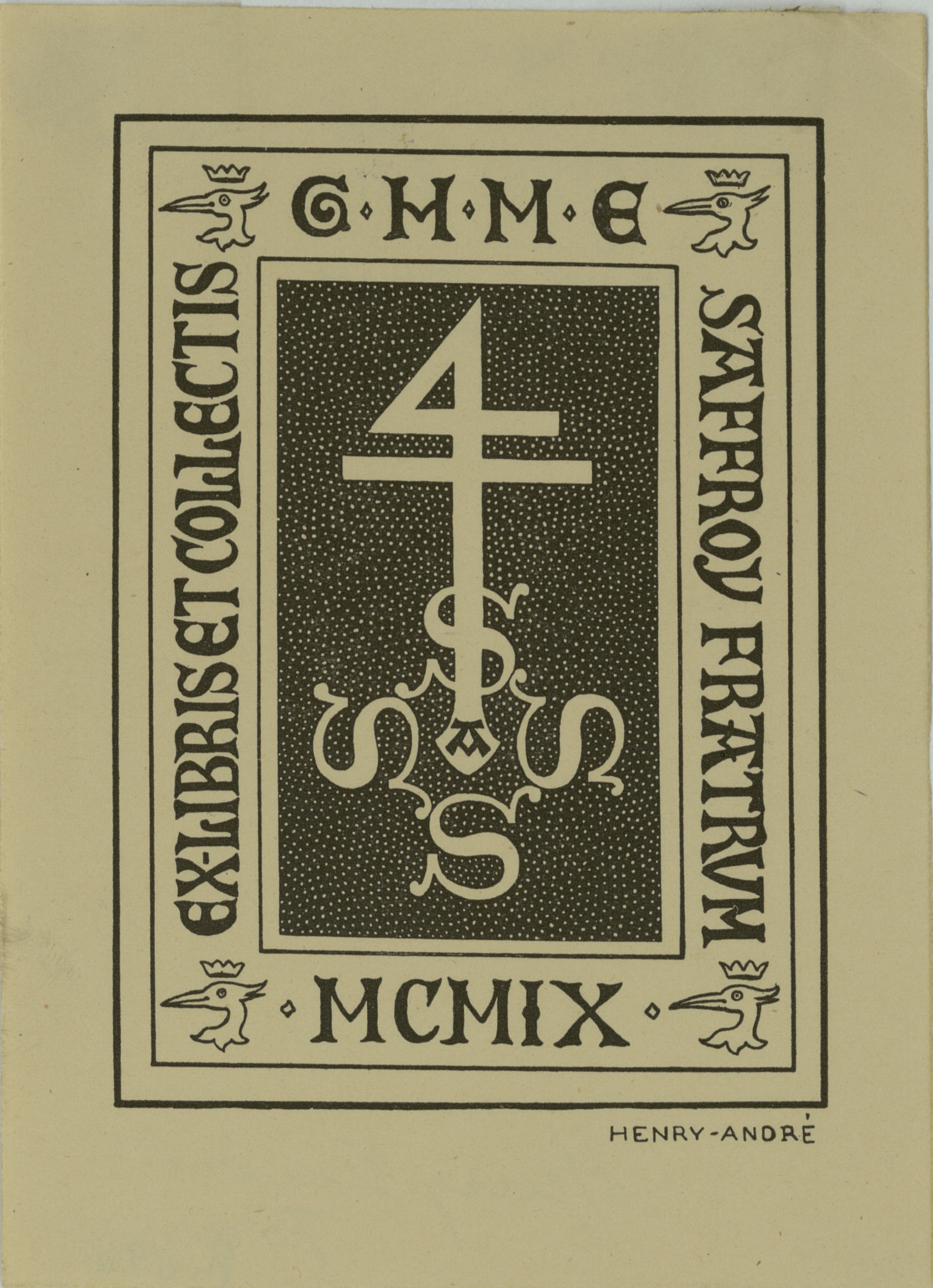 image for: Henry-André - Ex-libris et Collectis GHME Saffroy Fratrum - 1909