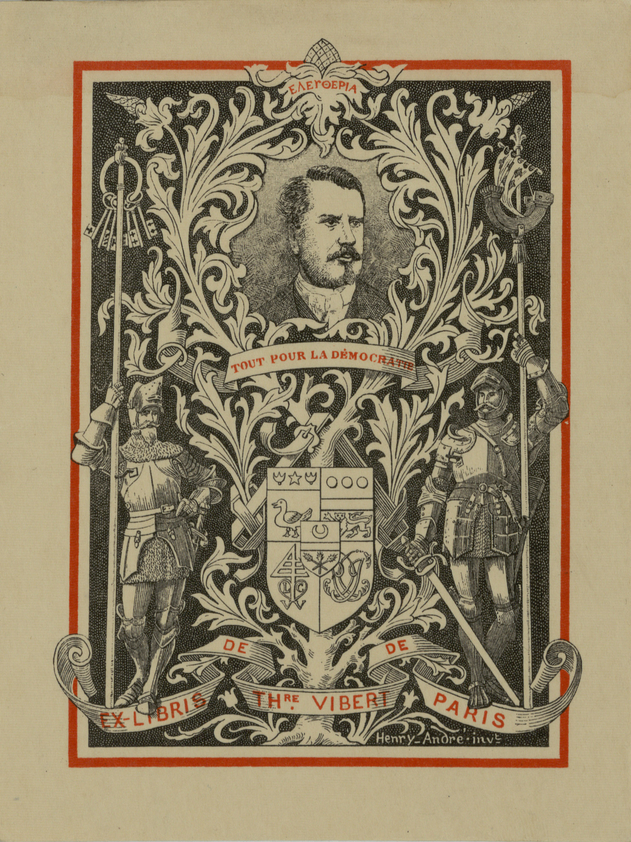 image for: Henry-André - Ex-libris Thre Vibert - Cap a 1900
