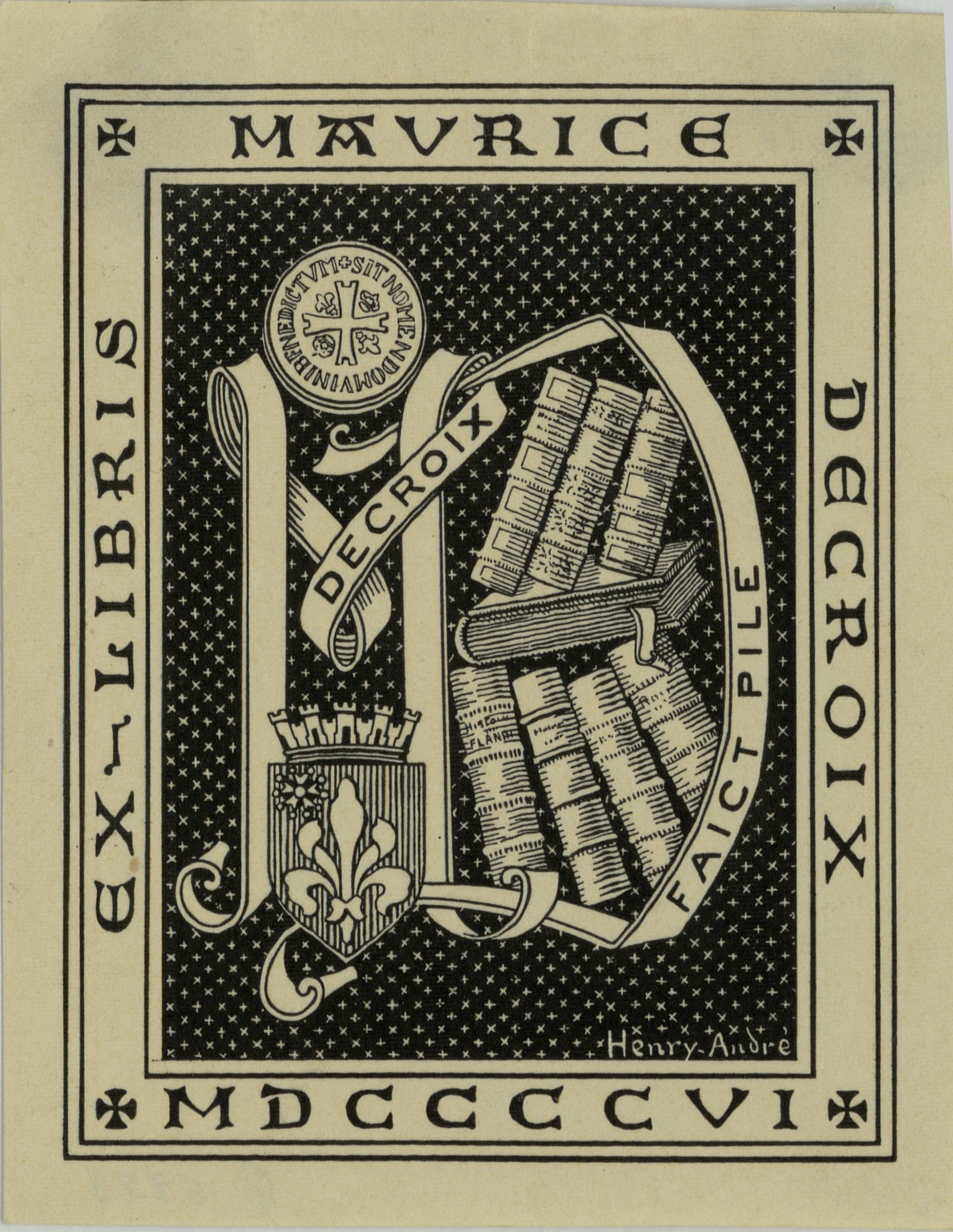 image for: Henry-André - Ex-libris Maurice Decroix - 1906